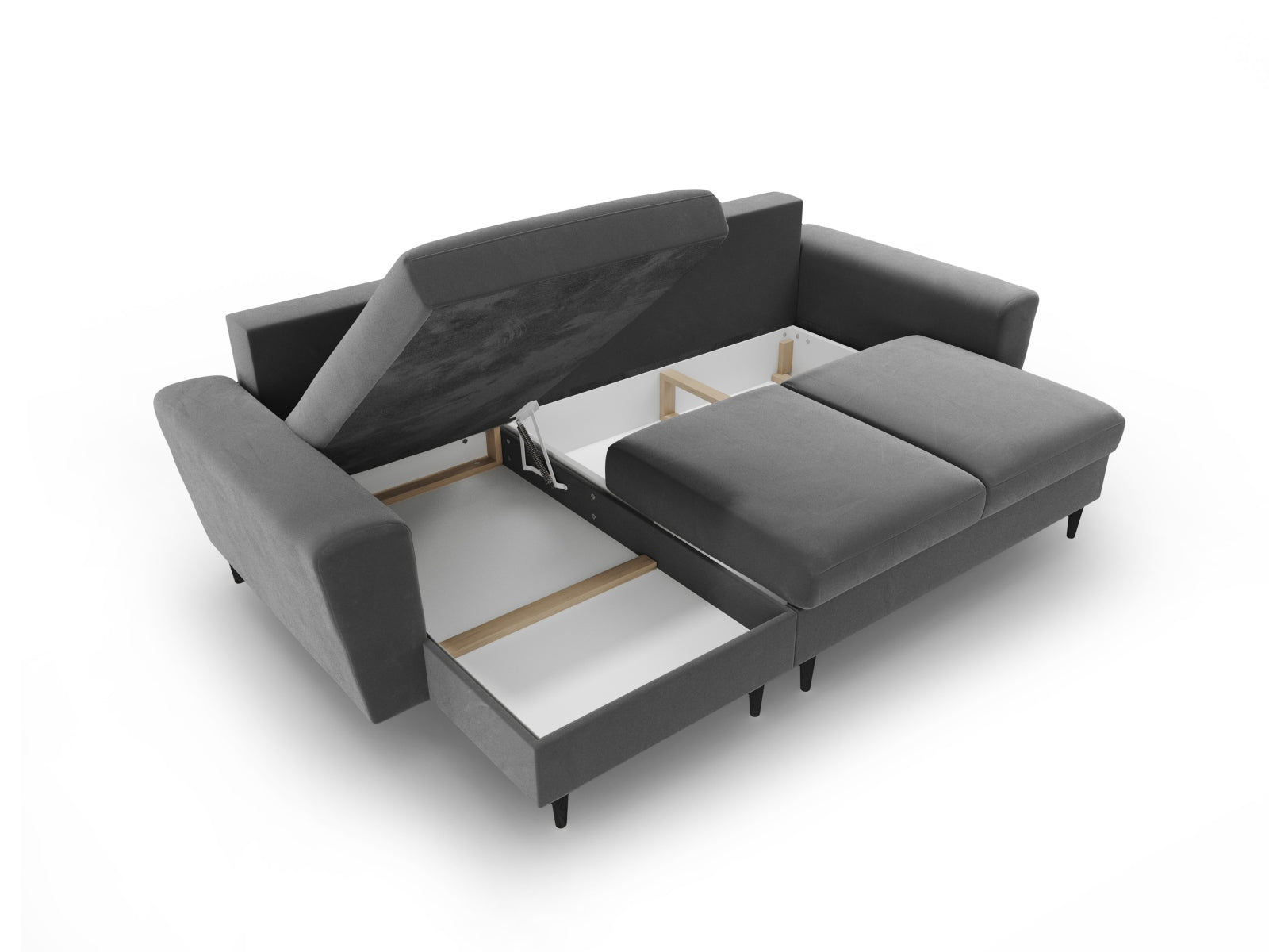 Erleben Sie das elegante Kyoto Ecksofa mit Schlaffunktion und Stauraum – der perfekte Mix aus Komfort und modernem Design für Ihr Zuhause.