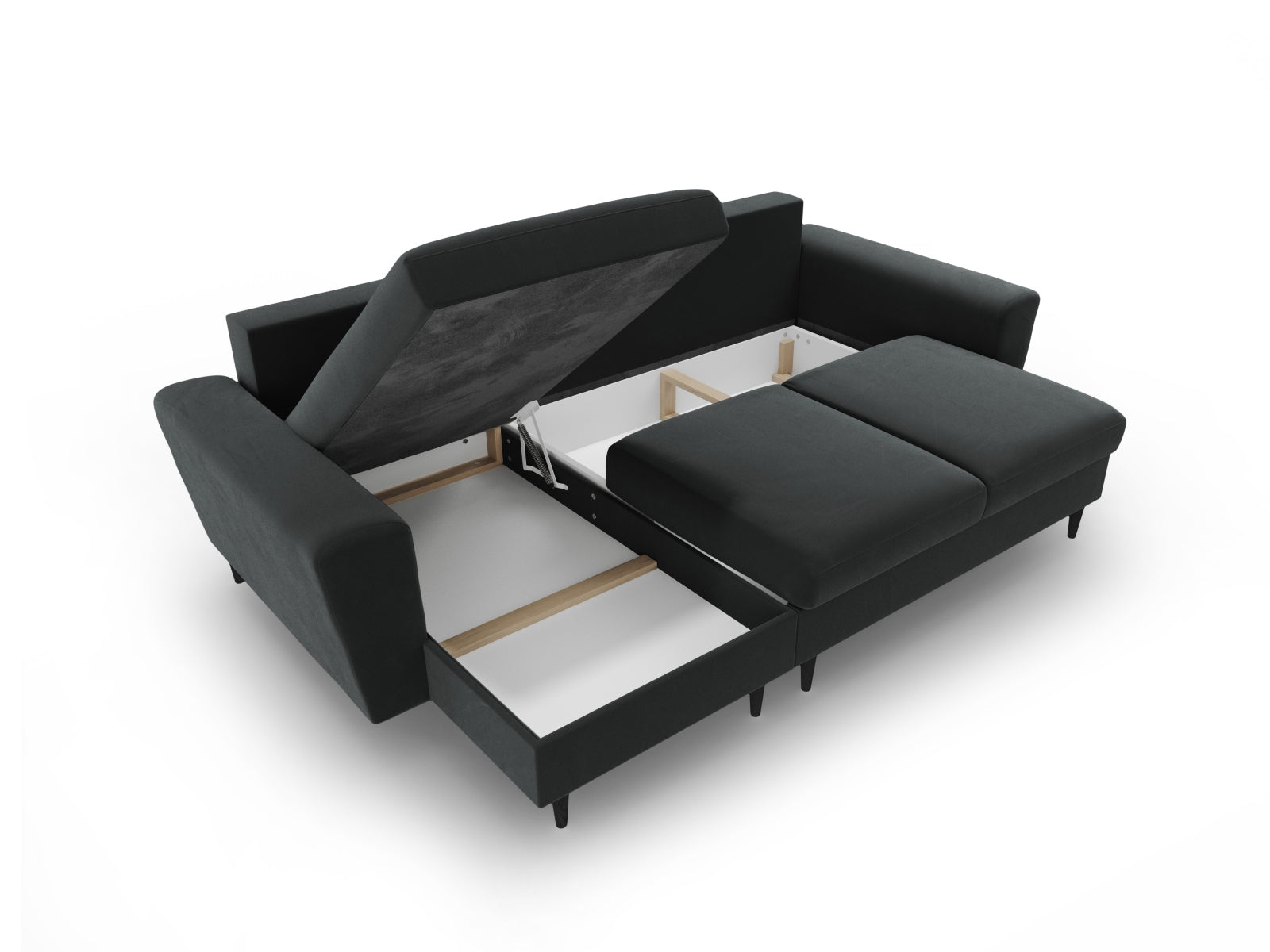 Erleben Sie das Kyoto Ecksofa mit Schlaffunktion und Stauraum – der perfekte Mix aus modernem Design und praktischer Funktionalität für Ihr Zuhause.