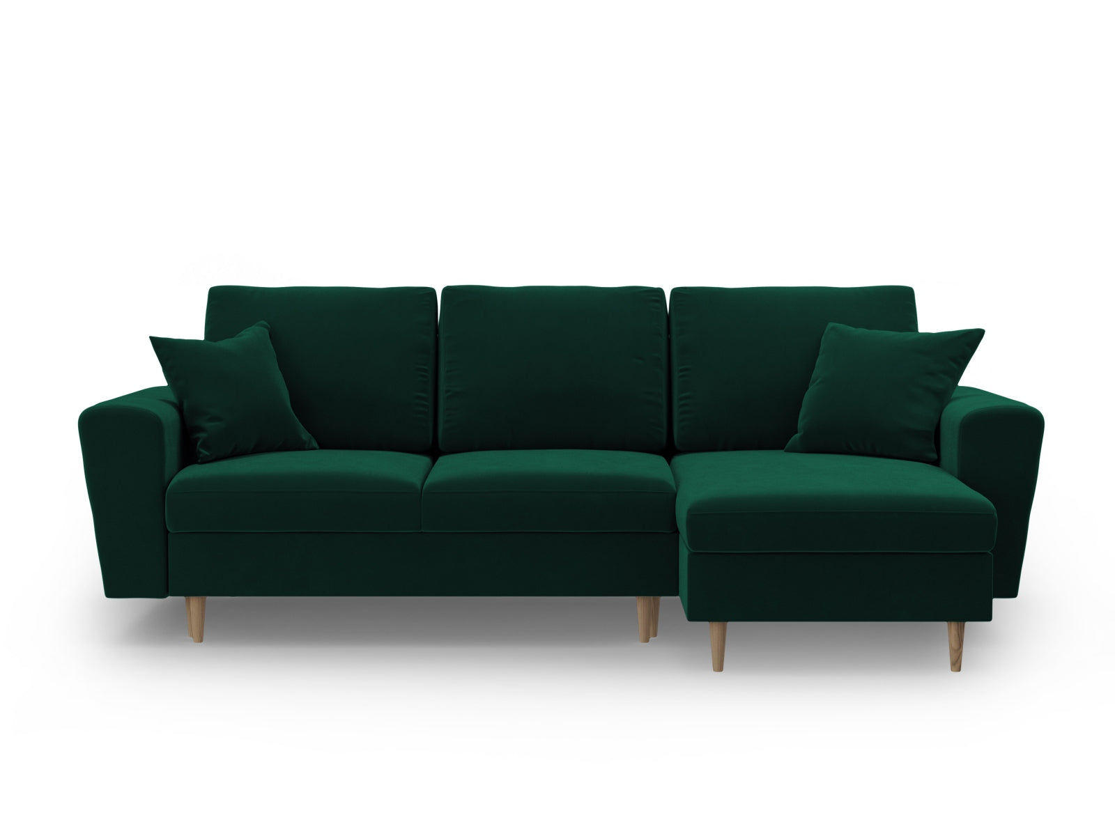 Kyoto Ecksofa mit Schlaffunktion und Stauraumbox 4 Sitzer 145cm in Bottle Green präsentiert im Onlineshop von KAQTU Design AG. Bett ist von Cosmopolitan Design
