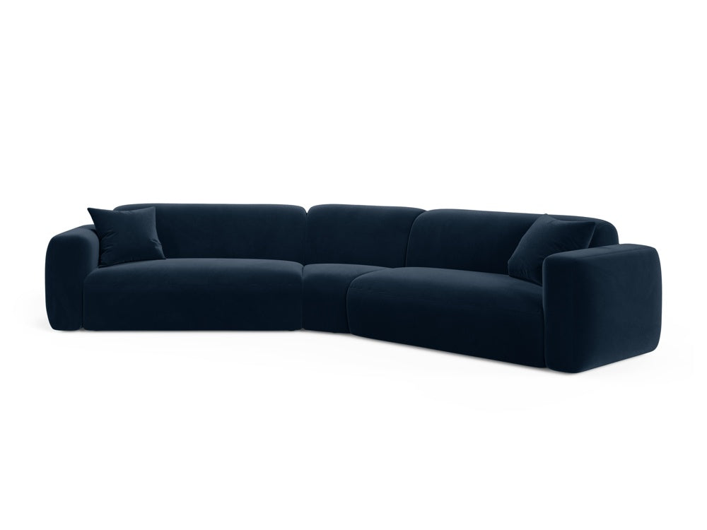 Strino Velour Modular Symmetrical Ecksofa 3 Sitzer in Royal Blue-Salvador präsentiert im Onlineshop von KAQTU Design AG. Ecksofa ist von Cosmopolitan Design