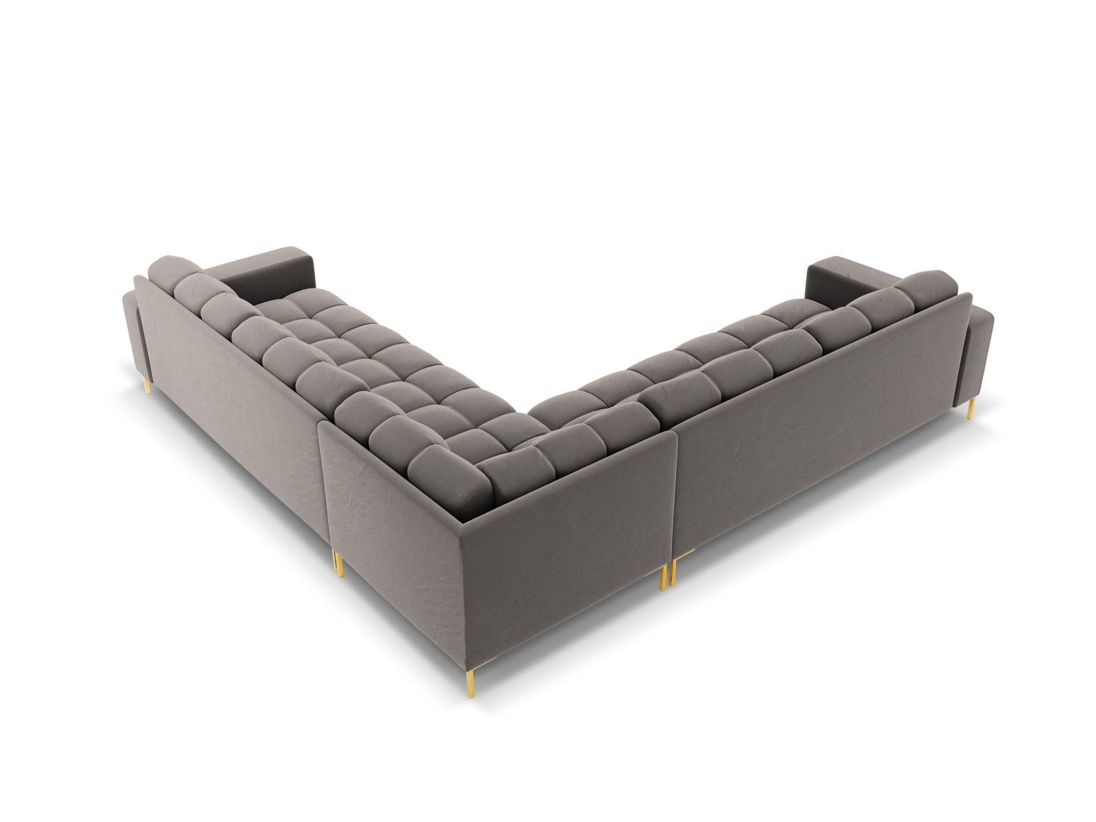 Elegantes 6-Sitzer Ecksofa Symmetric Bali in stilvollem Grau, ideal für gemütliche Abende und gesellige Runden.