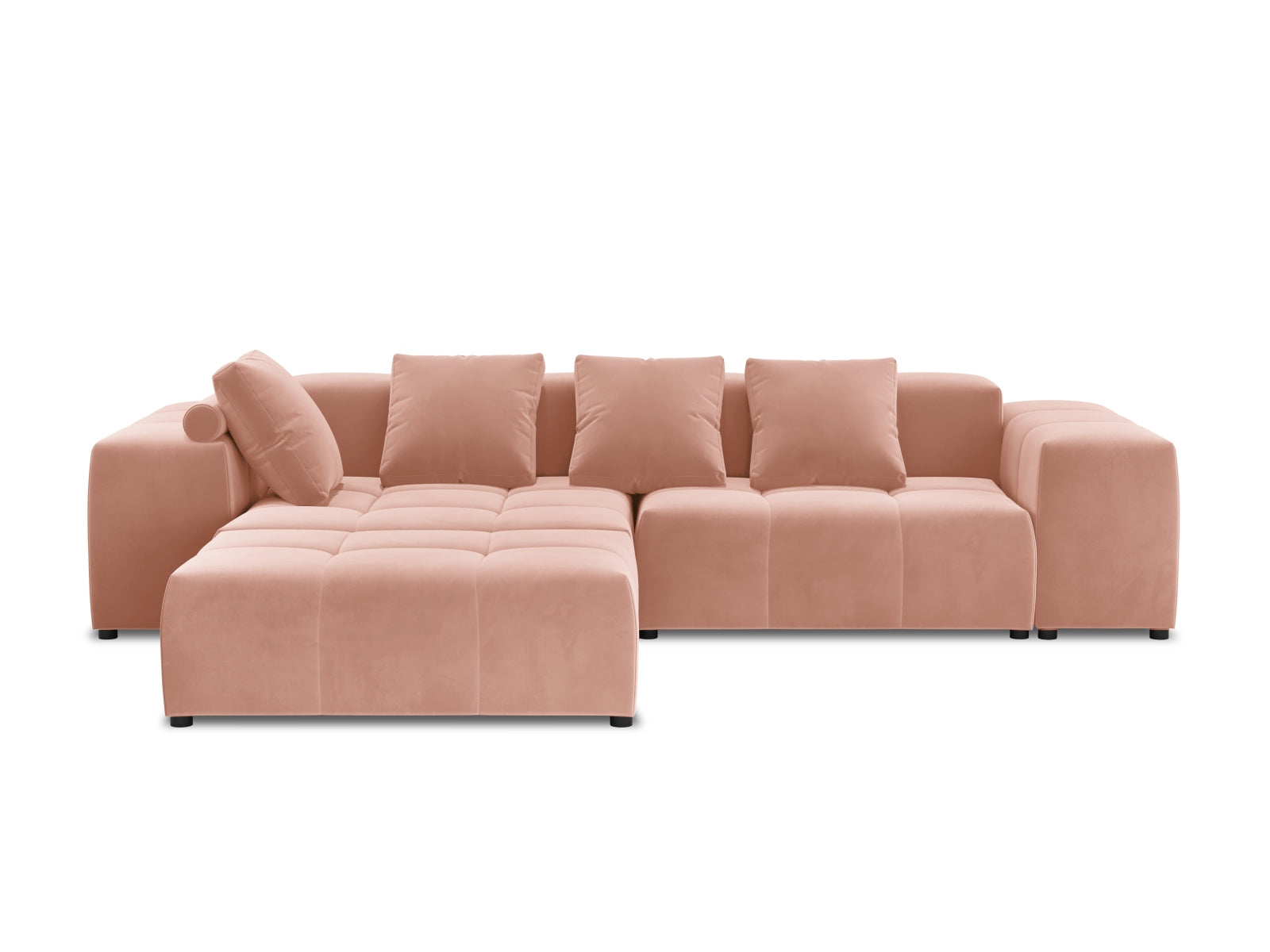 Entdecken Sie das elegante Rome Velour Modular Reversible Ecksofa 5 Sitzer von Cosmopolitan Design – perfekt für stilvolles Wohnen und maximalen Komfort.