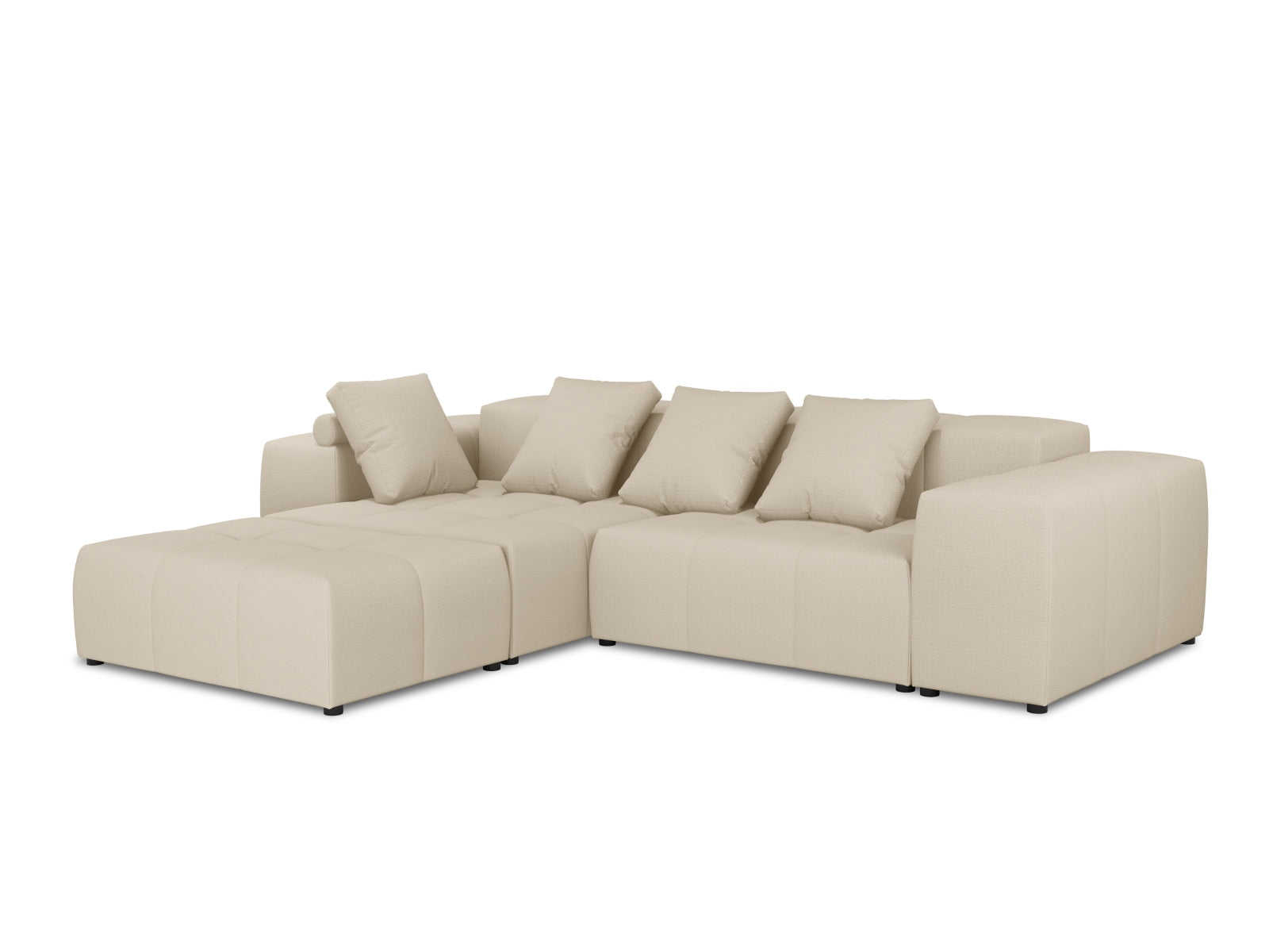 Rome Modular Reversible Ecksofa 5 Sitzer in Beige-Babel präsentiert im Onlineshop von KAQTU Design AG. Ecksofa ist von Cosmopolitan Design