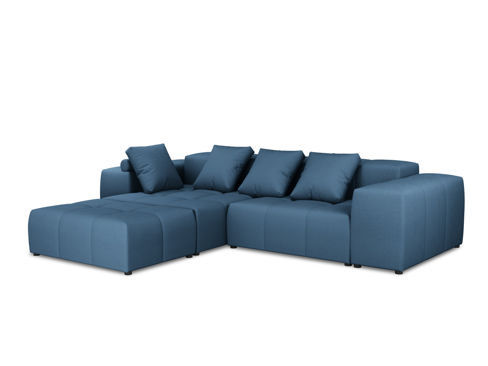 Rome Modular Reversible Ecksofa 5 Sitzer in Dark Blue-Babel präsentiert im Onlineshop von KAQTU Design AG. Ecksofa ist von Cosmopolitan Design