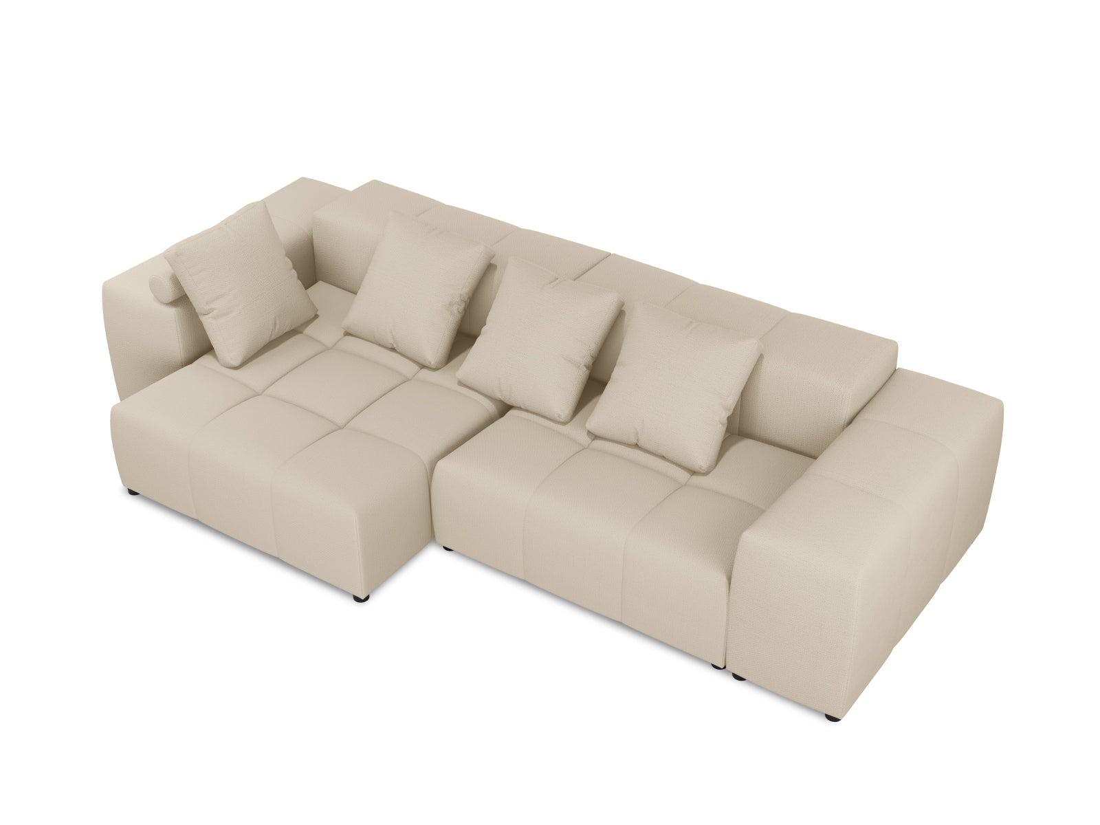 Rome Modular Reversible Ecksofa 4 Sitzer in Beige-Babel präsentiert im Onlineshop von KAQTU Design AG. Ecksofa ist von Cosmopolitan Design