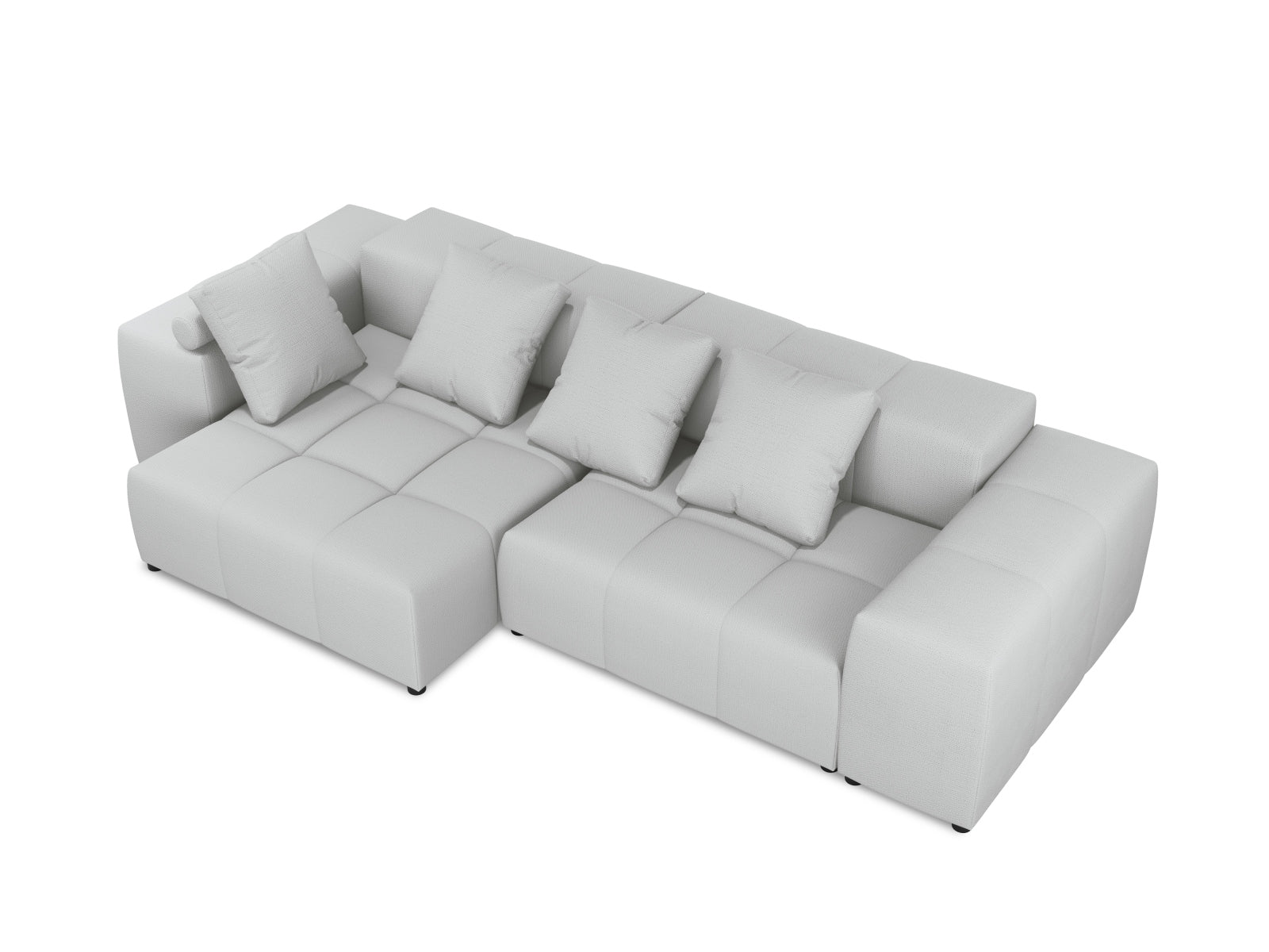 Rome Modular Reversible Ecksofa 4 Sitzer in Light Grey-Babel präsentiert im Onlineshop von KAQTU Design AG. Ecksofa ist von Cosmopolitan Design