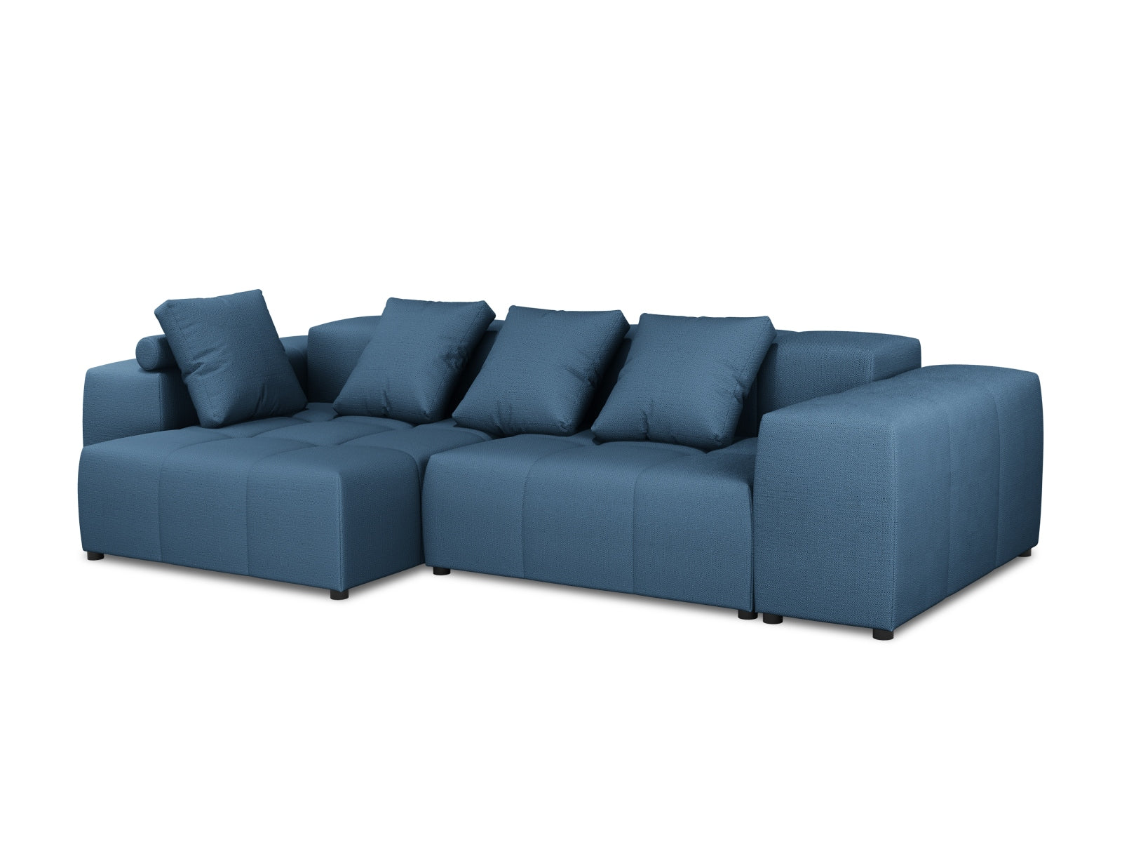 Rome Modular Reversible Ecksofa 4 Sitzer in Dark Blue-Babel präsentiert im Onlineshop von KAQTU Design AG. Ecksofa ist von Cosmopolitan Design