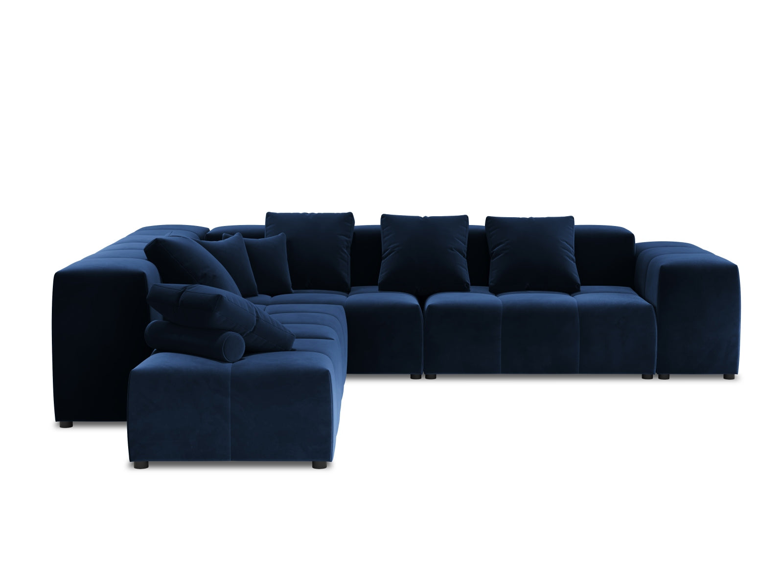 Entdecken Sie das elegante Rome Velour Modular Reversible Ecksofa 7 Sitzer von Cosmopolitan Design – perfekt für stilvolle Wohnzimmer und optimalen Komfort.