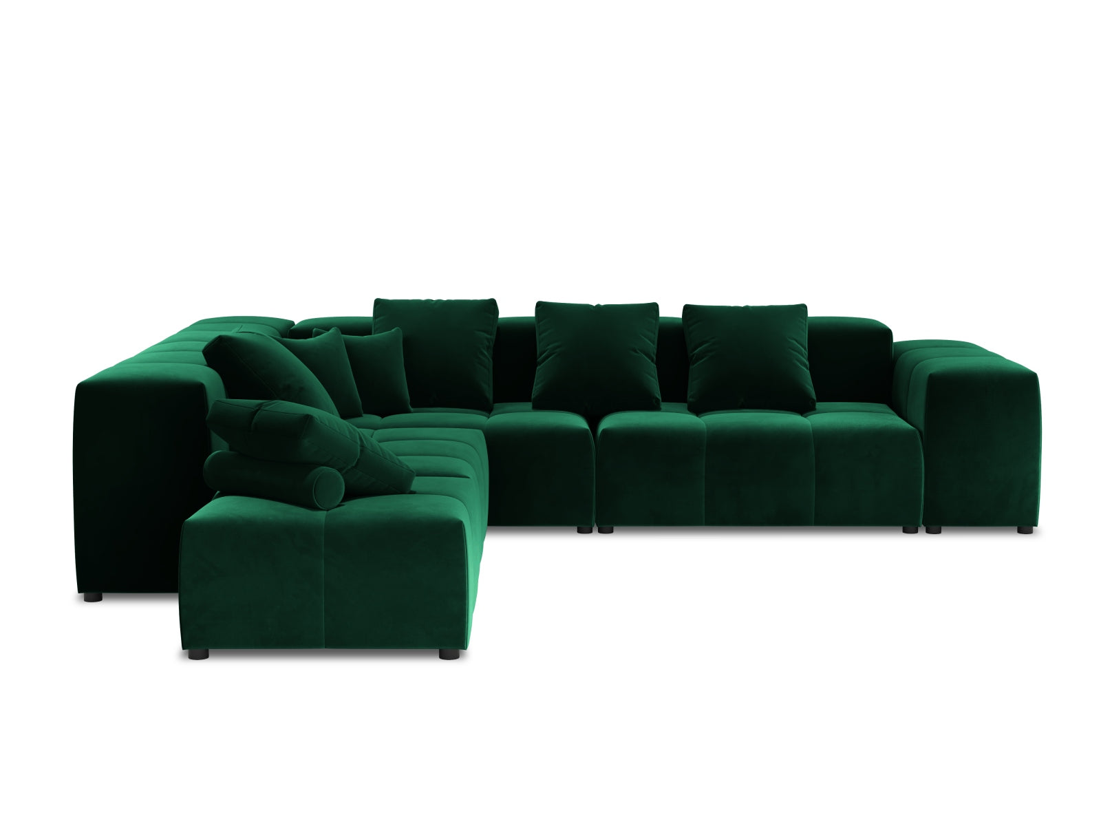 Entdecken Sie das elegante Rome Velour Modular Reversible Ecksofa 7 Sitzer von Cosmopolitan Design – perfekt für stilvolle Wohnzimmer und optimalen Komfort.