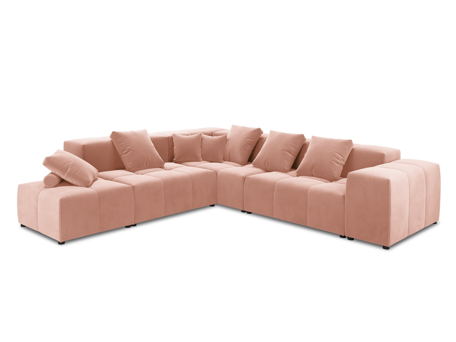 Rome Velour Modular Reversible Ecksofa 7 Sitzer in Pink präsentiert im Onlineshop von KAQTU Design AG. Ecksofa ist von Cosmopolitan Design