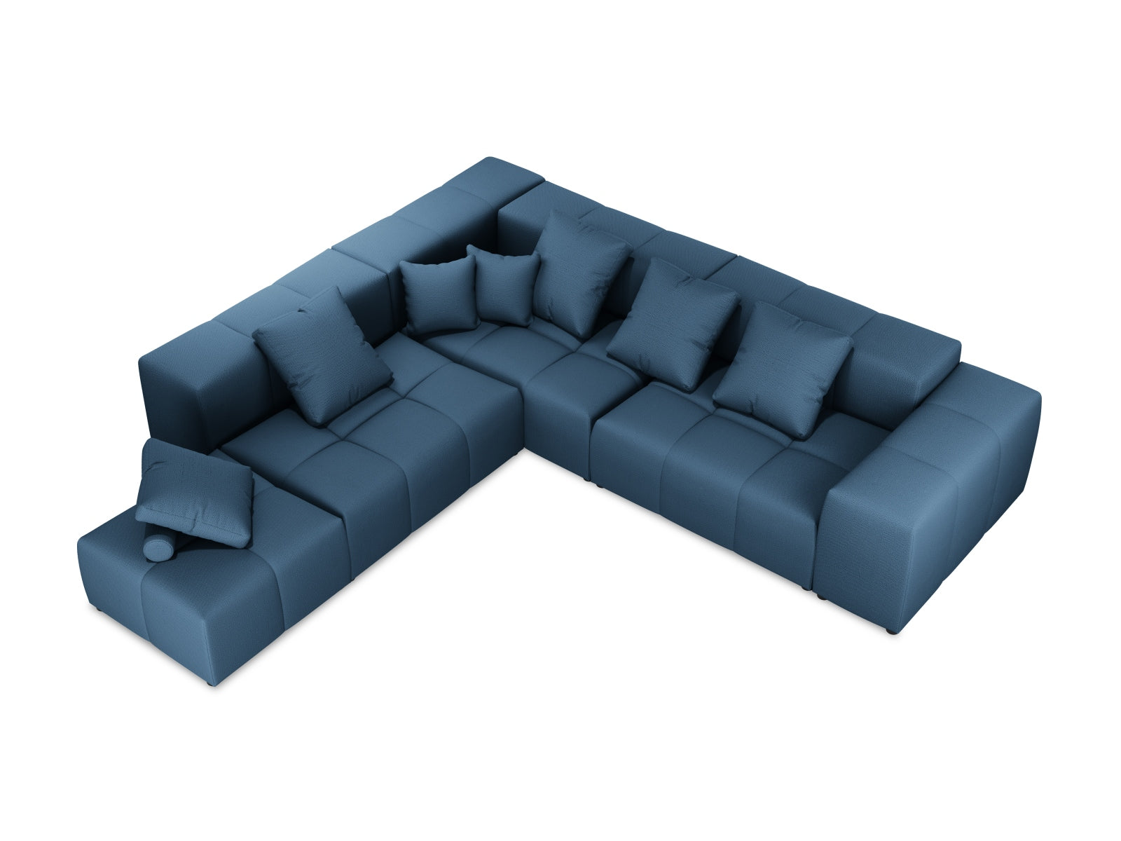 Rome Modular Reversible Ecksofa 7 Sitzer in Dark Blue-Babel präsentiert im Onlineshop von KAQTU Design AG. Ecksofa ist von Cosmopolitan Design