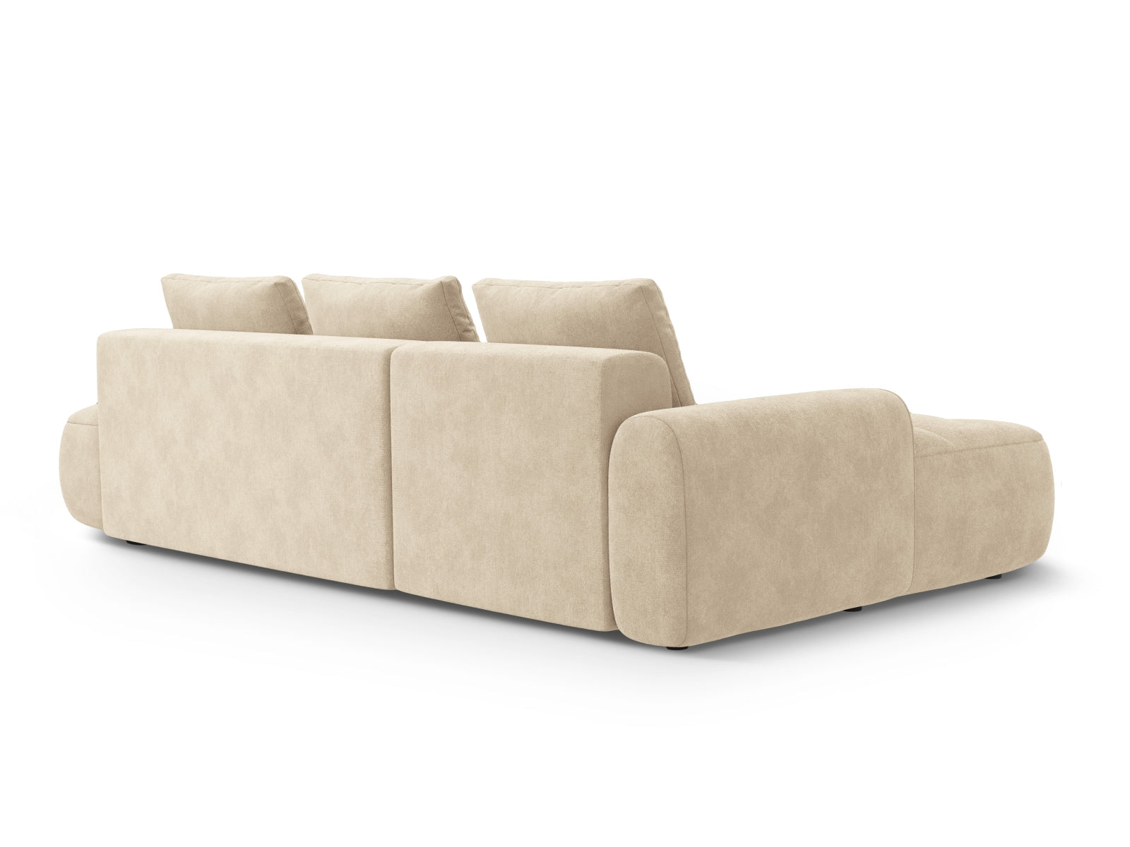 Entdecken Sie das Linz Velour Ecksofa links – ein elegantes 3-Sitzer Sofa mit Schlaffunktion und Stauraum, das Komfort und Stil perfekt vereint!