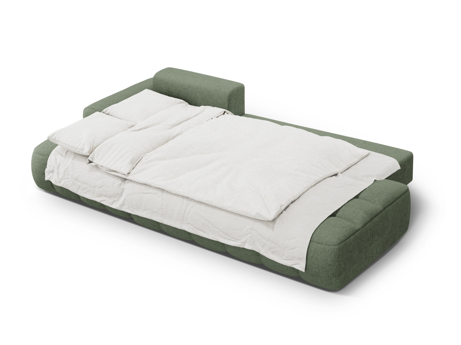Stylisches Linz Ecksofa mit offener linker Seite, 3-Sitzer, ideal für Schlafkomfort und zusätzlichen Stauraum.