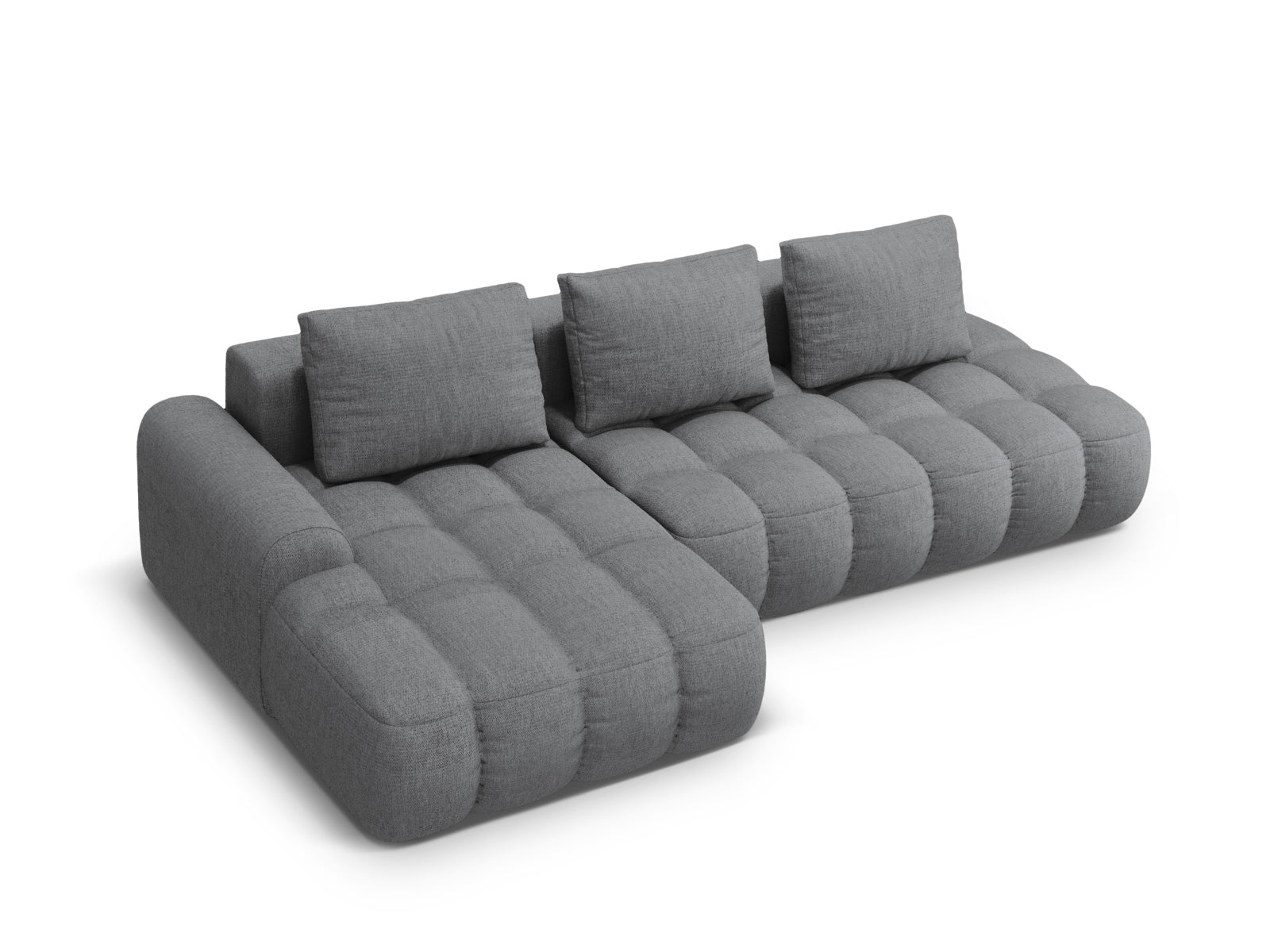 Entdecken Sie das elegante Linz Ecksofa links mit Schlaffunktion und Stauraum – ideal für stilvolle und funktionale Wohnräume!