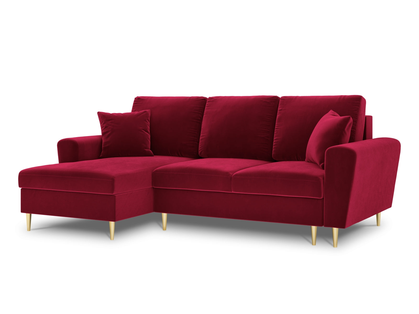 Elegantes Kyoto Ecksofa links mit Schlafoption und praktischer Stauraumbox, 4-Sitzer, 145 cm, perfekt für stilvolle Wohnzimmer.