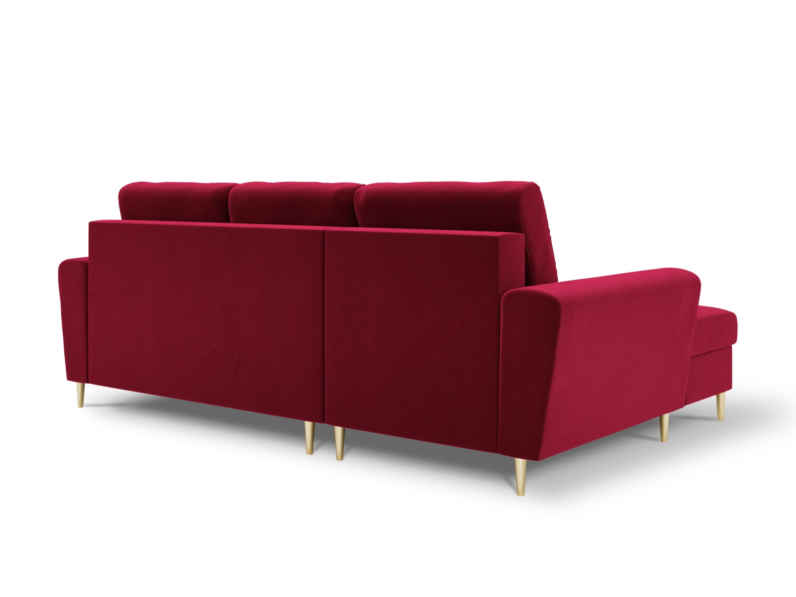 Entdecken Sie das elegante Kyoto Velour Ecksofa links – ein komfortables 4-Sitzer Sofa mit Schlaffunktion und Stauraum für Ihr modernes Zuhause.