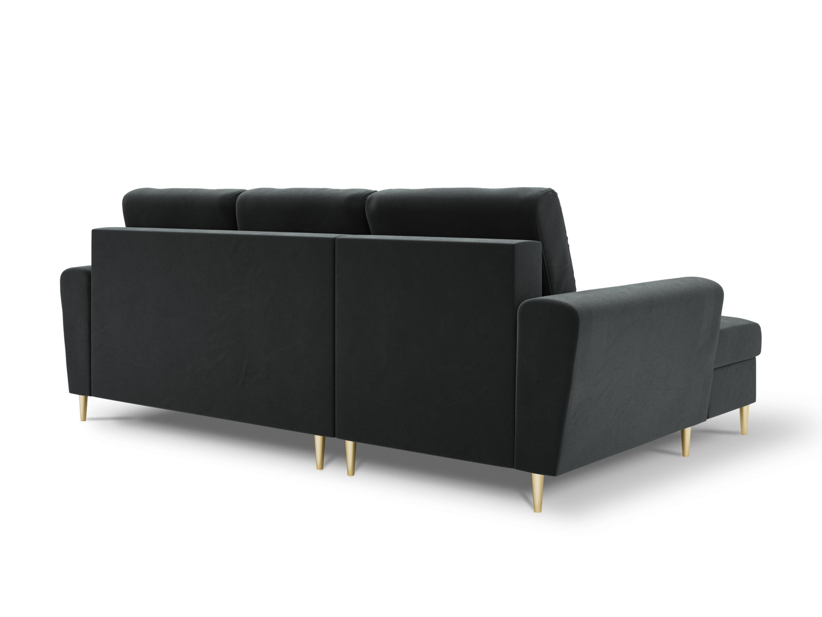 Entdecken Sie das elegante Kyoto Velour Ecksofa links – ein komfortables 4-Sitzer Sofa mit Schlaffunktion und Stauraum für Ihr modernes Zuhause.