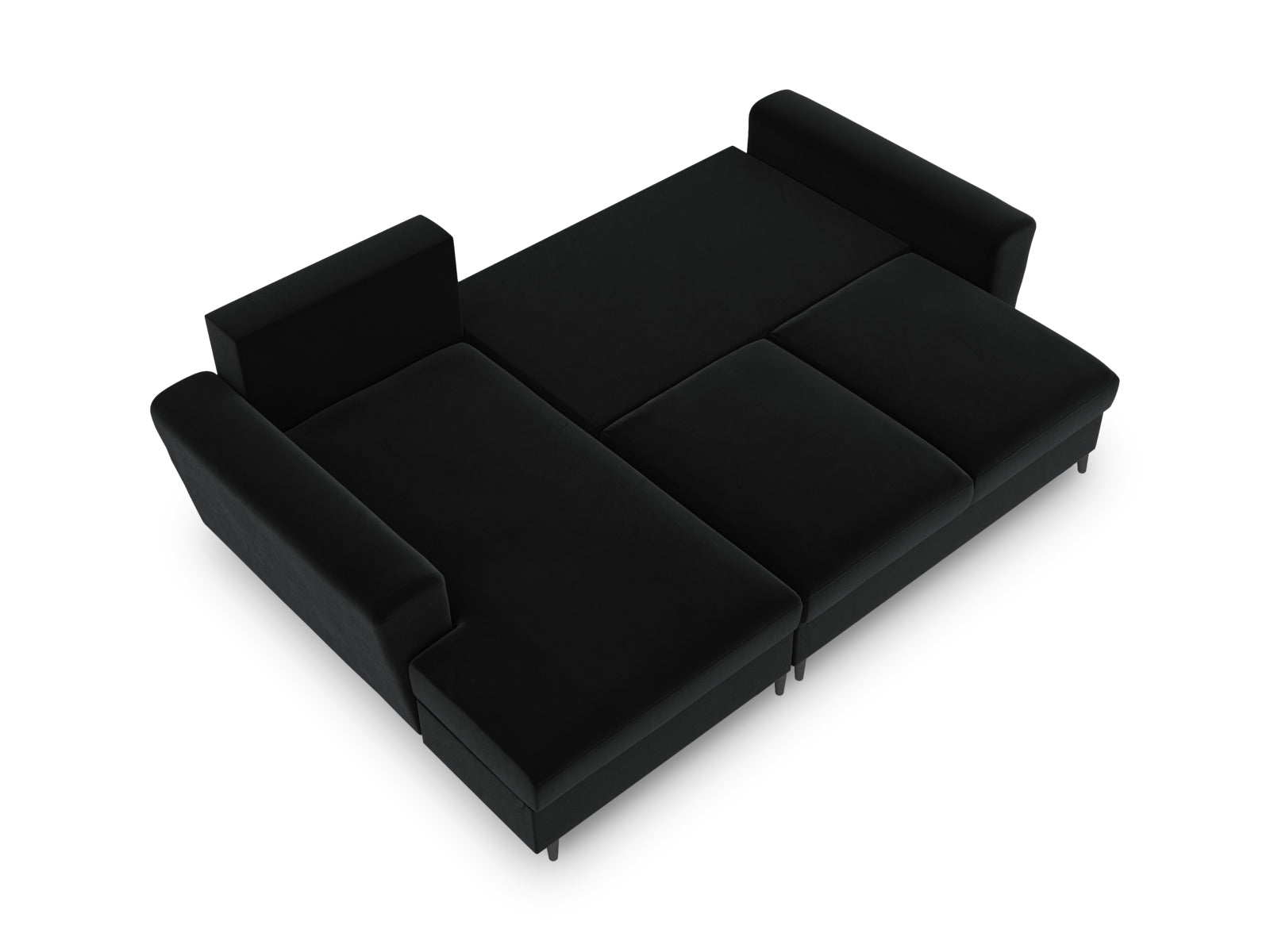 Entdecken Sie das elegante Kyoto Velour Ecksofa links – ein komfortables 4-Sitzer Sofa mit Schlaffunktion und Stauraum für Ihr modernes Zuhause.
