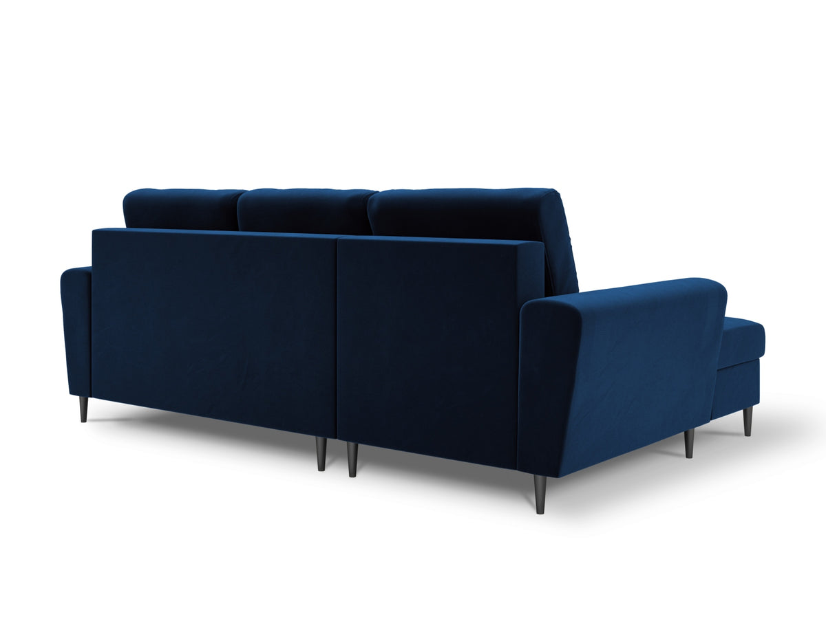 Kyoto Ecksofa links mit Schlaffunktion und Stauraumbox 4 Sitzer 145cm in Royal Blue-Riviera präsentiert im Onlineshop von KAQTU Design AG. Bettsofa links ist von Cosmopolitan Design