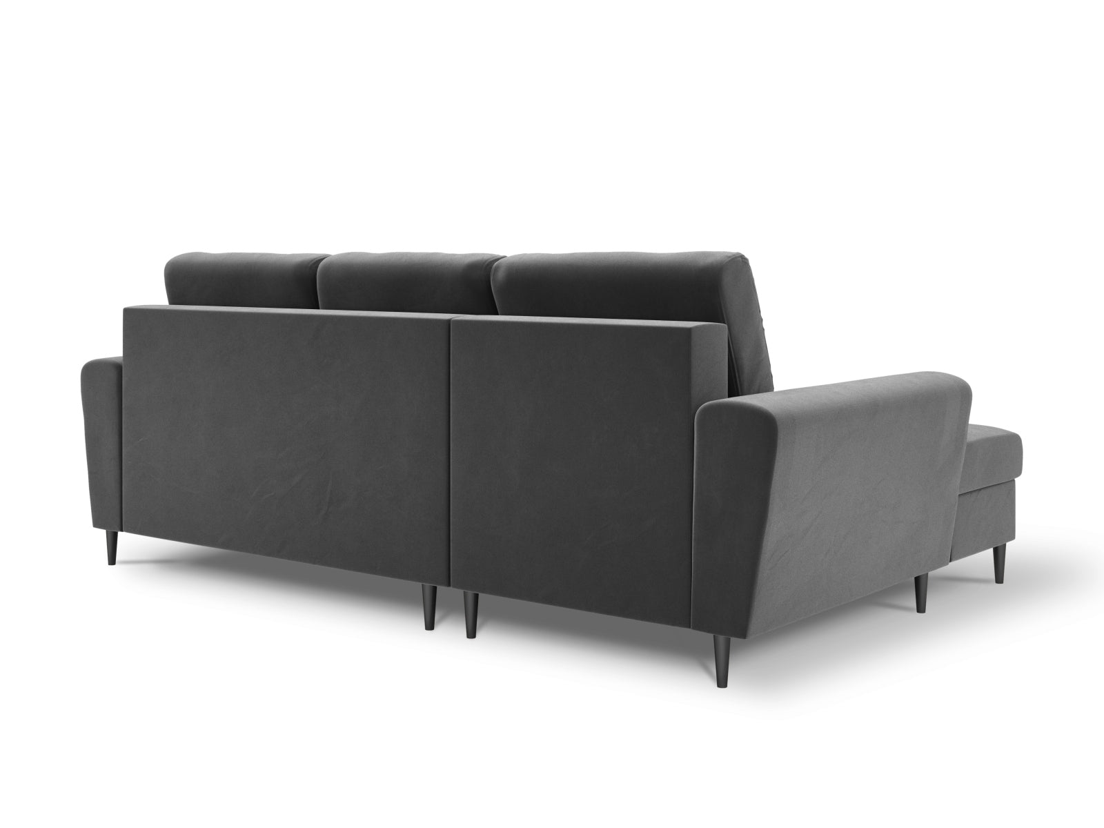 Modernes Kyoto Ecksofa links in zeitlosem Grau, 4-Sitzer mit cleverer Schlaffunktion und integriertem Stauraum für zusätzlichen Komfort.