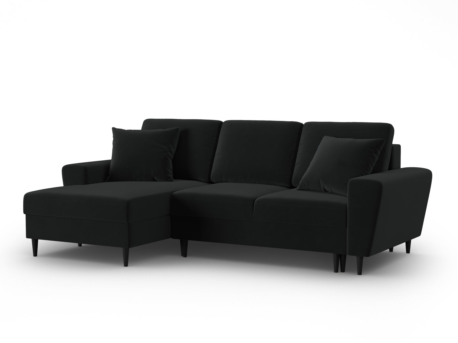 Stylisches Kyoto Ecksofa links, 4-Sitzer mit Schlafoption und Stauraum, ideal für kleine Räume und entspannte Stunden.