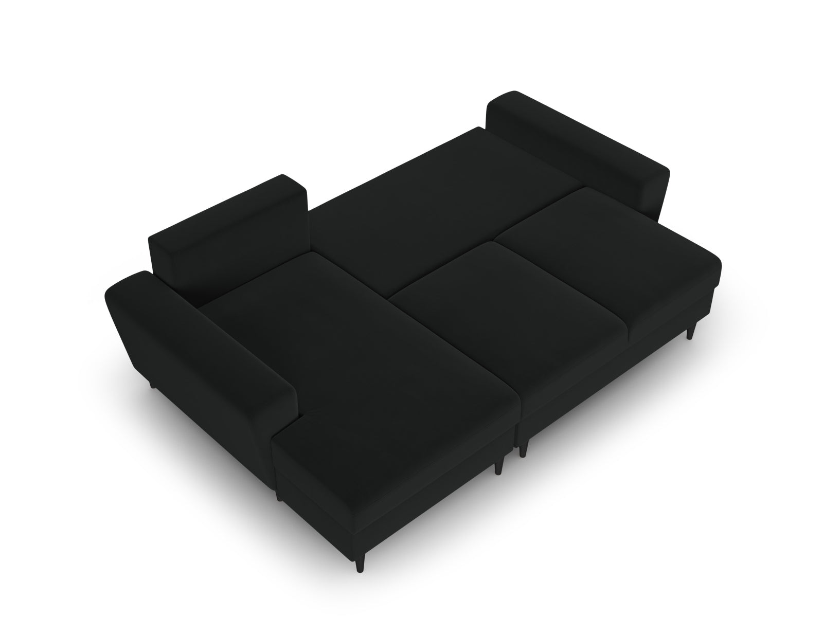 Entdecken Sie das elegante Kyoto Velour Ecksofa links – ein komfortables 4-Sitzer Sofa mit Schlaffunktion und Stauraum für Ihr modernes Zuhause.