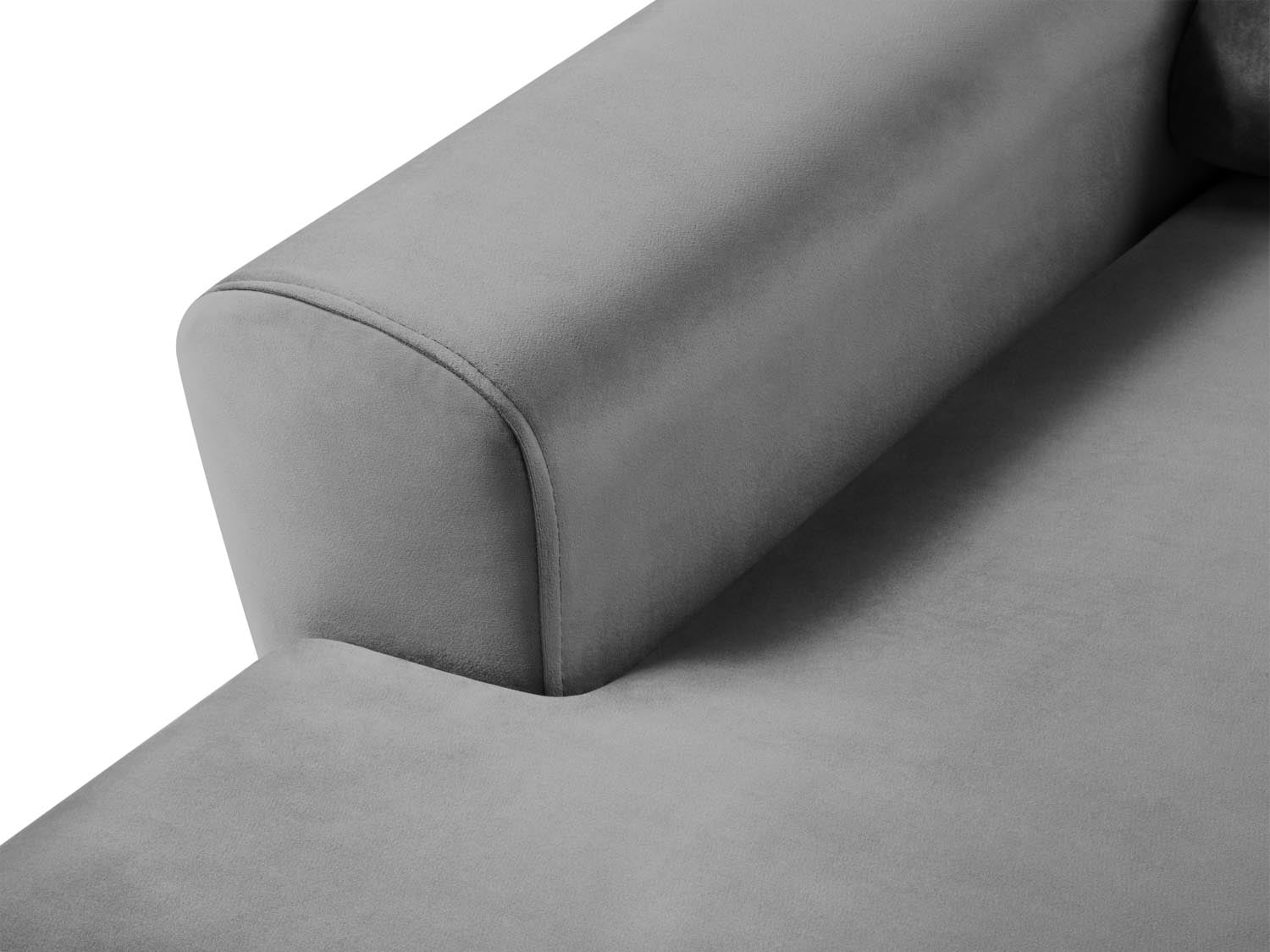 Entdecken Sie das Kyoto Velour Ecksofa links – ein elegantes 4-Sitzer Sofa mit Schlaffunktion und Stauraum, ideal für stilvolle Wohnräume.