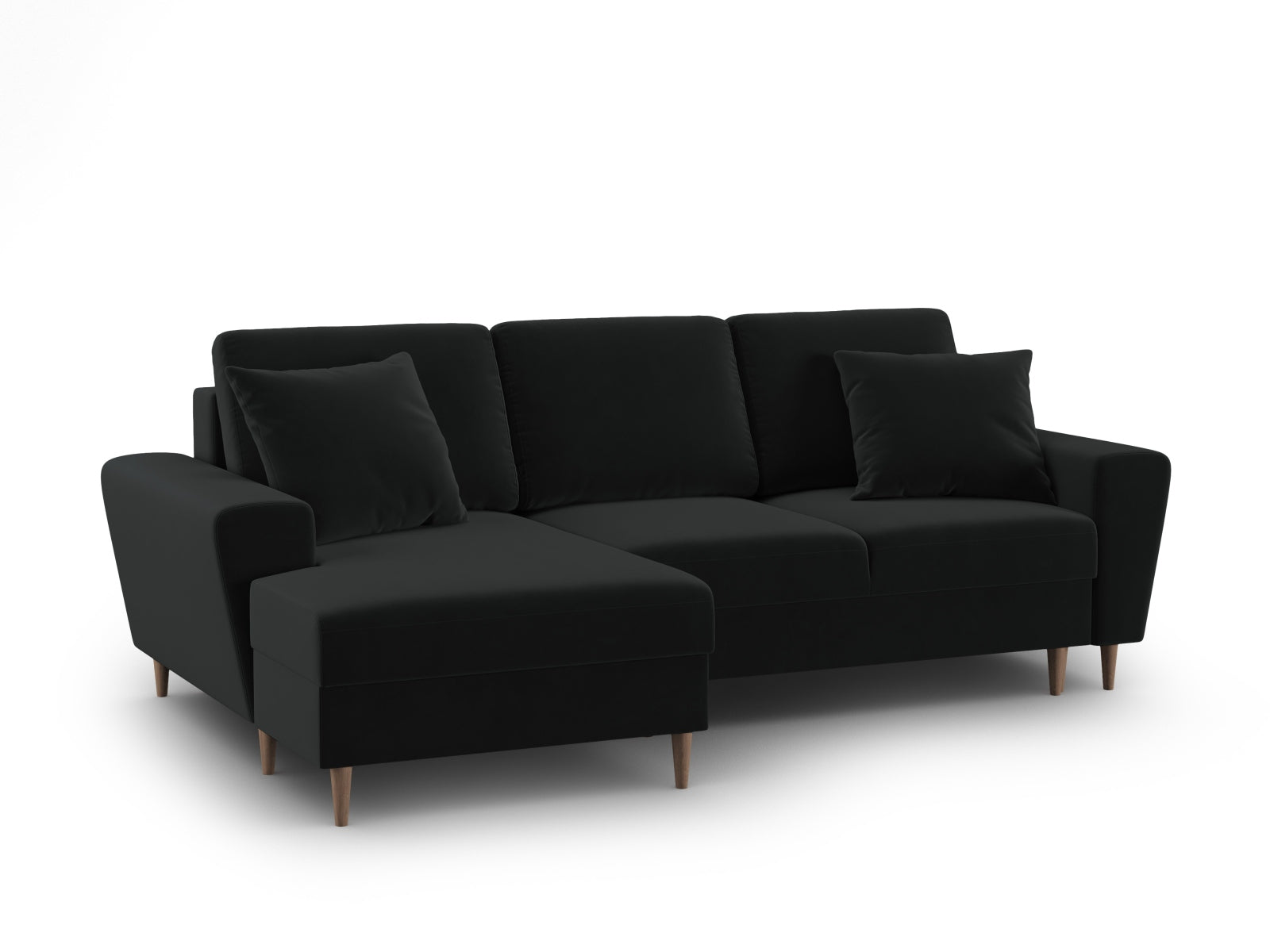 Modernes Kyoto Ecksofa links, 4-Sitzer mit praktischer Schlaffunktion und Stauraum, perfekt für gemütliche Abende und platzsparende Lösungen.