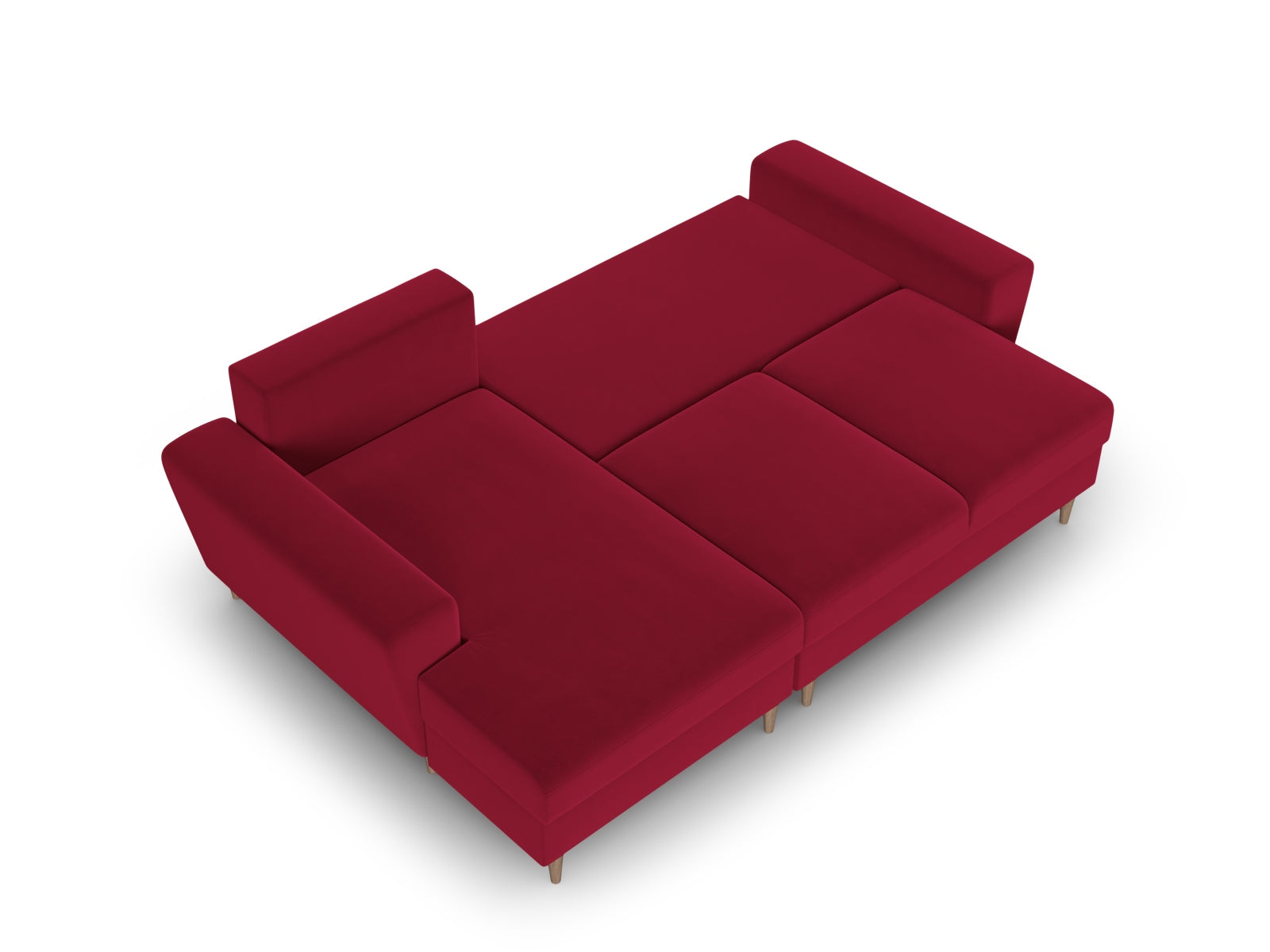 Entdecken Sie das elegante Kyoto Velour Ecksofa links – ein komfortables 4-Sitzer Sofa mit Schlaffunktion und Stauraum für Ihr modernes Zuhause.