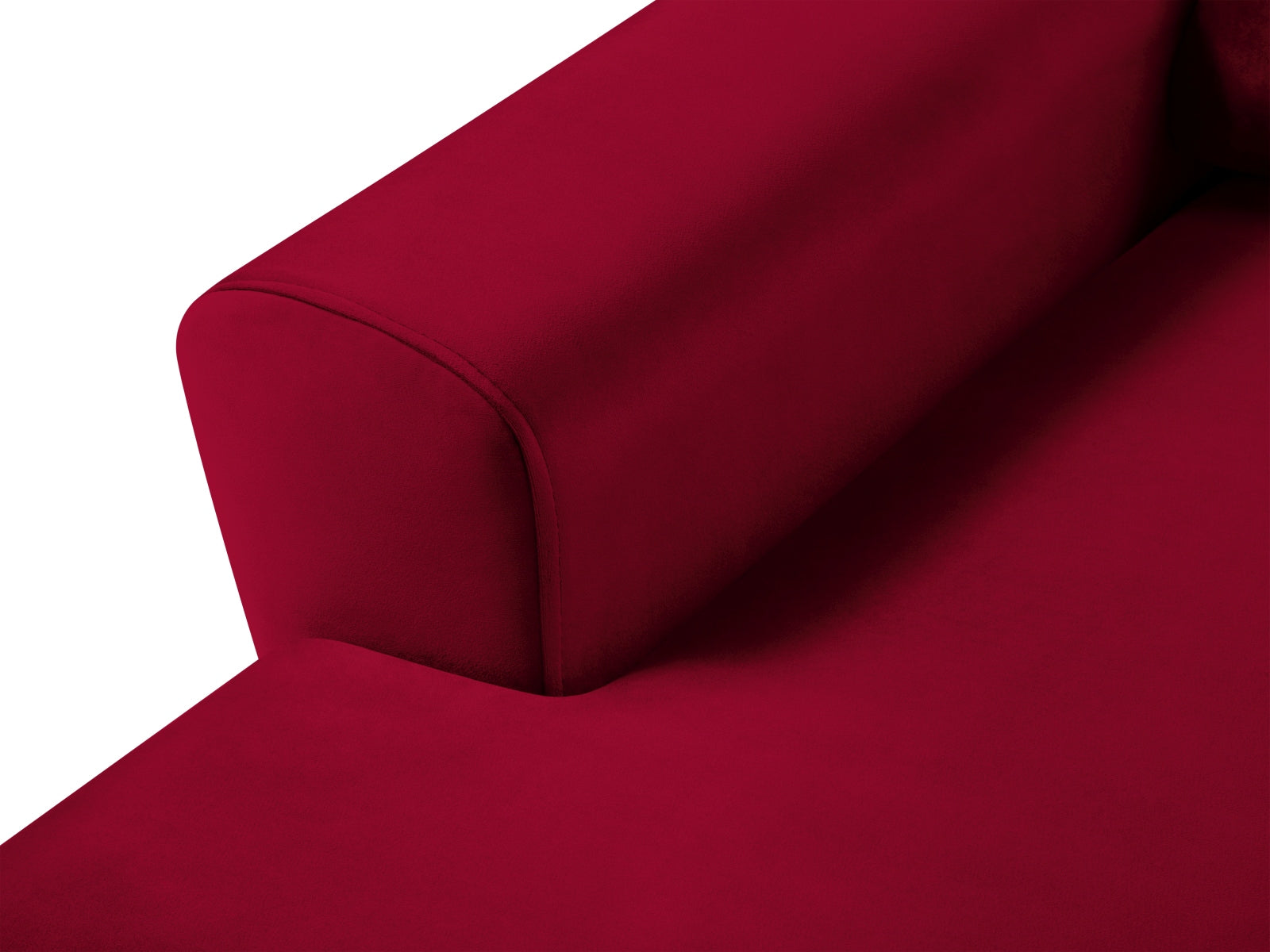 Entdecken Sie das Kyoto Velour Ecksofa links – ein elegantes 4-Sitzer Sofa mit Schlaffunktion und Stauraum, ideal für stilvolle Wohnräume.