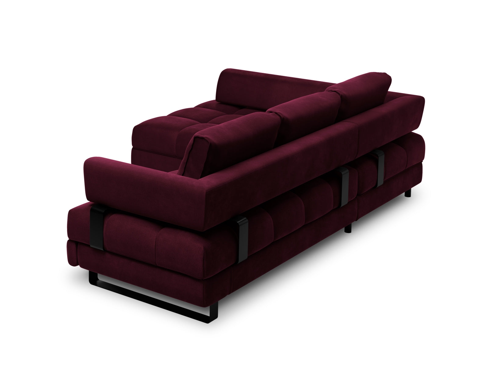 Erleben Sie das Clinton Velour Ecksofa von Cosmopolitan Design: stilvolles 5-Sitzer Sofa mit komfortabler Schlaffunktion und viel Stauraum!