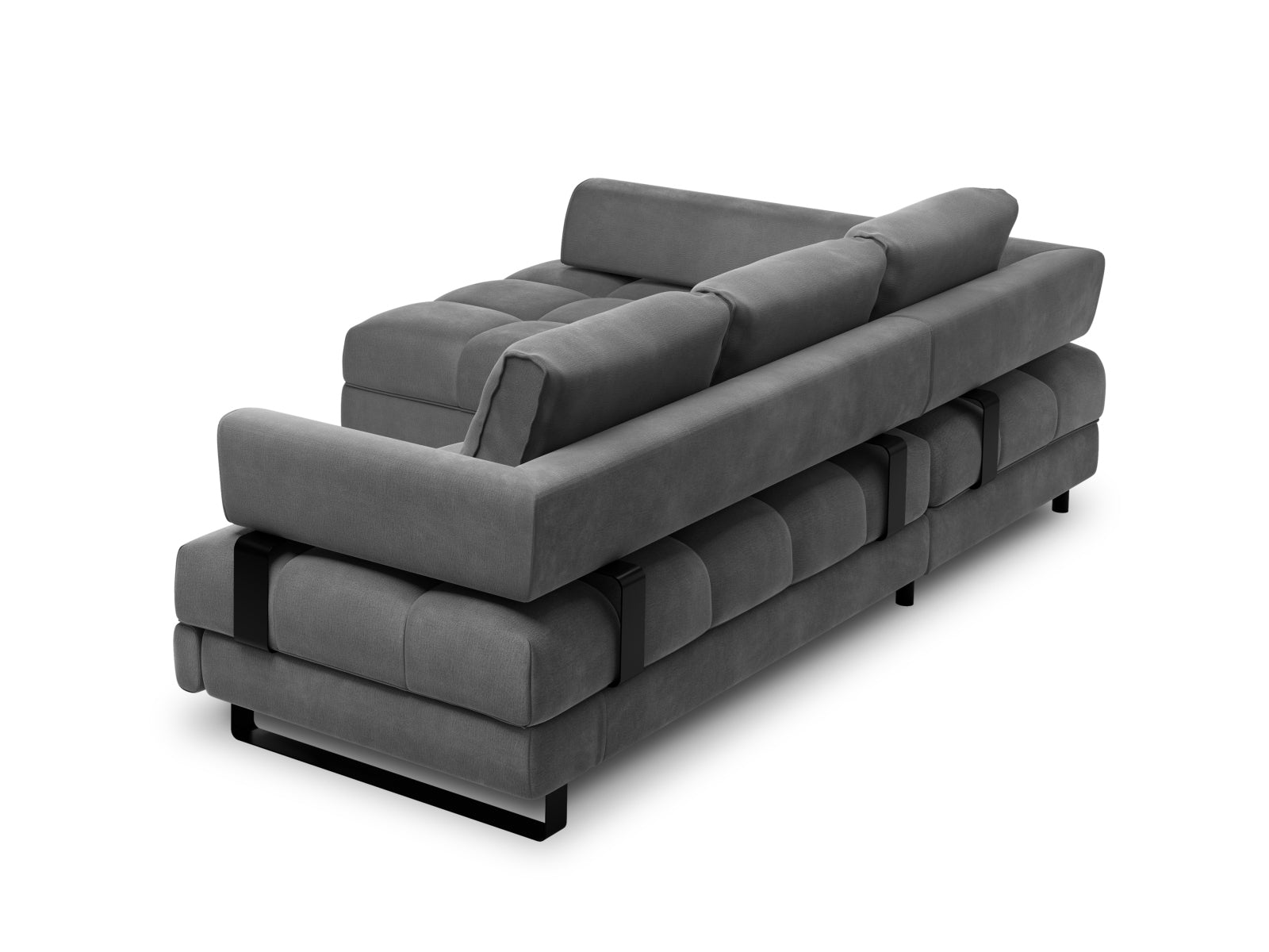 Entdecken Sie das Clinton Velour Ecksofa von Cosmopolitan Design: elegantes 5-Sitzer Sofa mit praktischer Schlaffunktion und grosszügigem Stauraum!