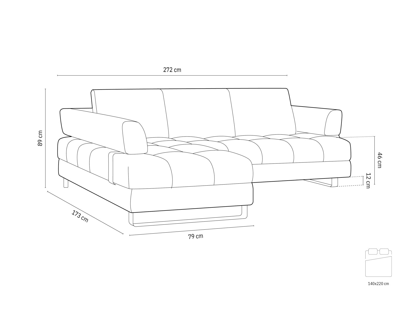 Entdecken Sie das Clinton Ecksofa von Cosmopolitan Design: elegantes 5-Sitzer Sofa mit praktischer Schlaffunktion und grosszügigem Stauraum für Ihr Zuhause!
