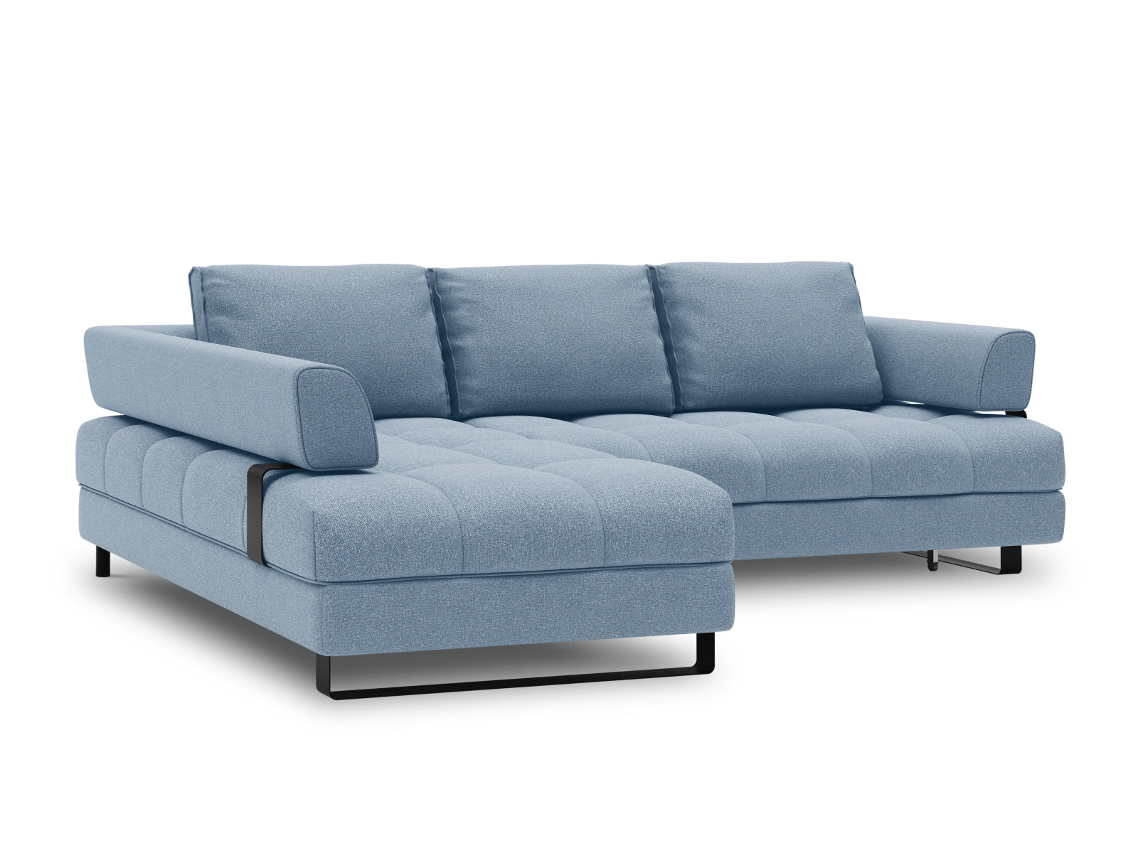 Entdecken Sie das Clinton Ecksofa von Cosmopolitan Design: elegantes 5-Sitzer Sofa mit praktischer Schlaffunktion und grosszügigem Stauraum für Ihr Zuhause!