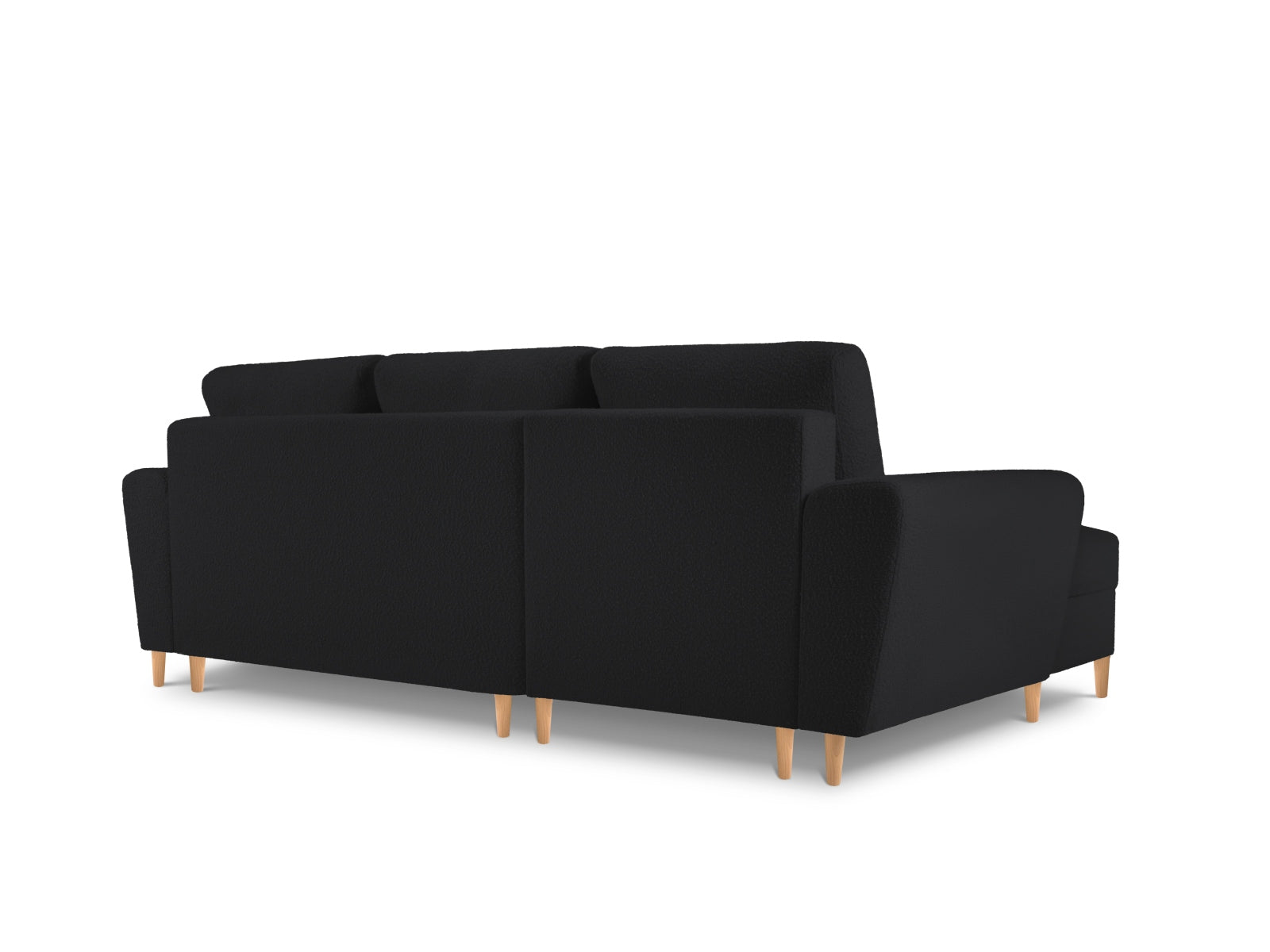 Entdecken Sie das elegante Kyoto Boucle Ecksofa links mit Schlaffunktion und Stauraum – ideal für stilvolle Wohnräume und entspannte Abende!