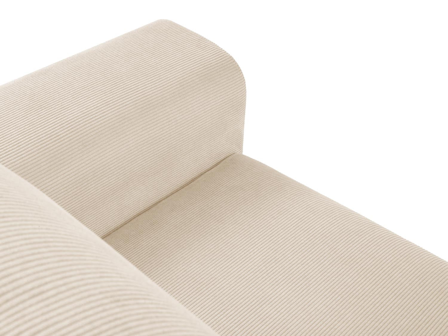 Beige Kyoto Ecksofa links mit Schlafoption und Stauraum, ideal für moderne Wohnräume, bietet Komfort und Stil für 4 Personen.