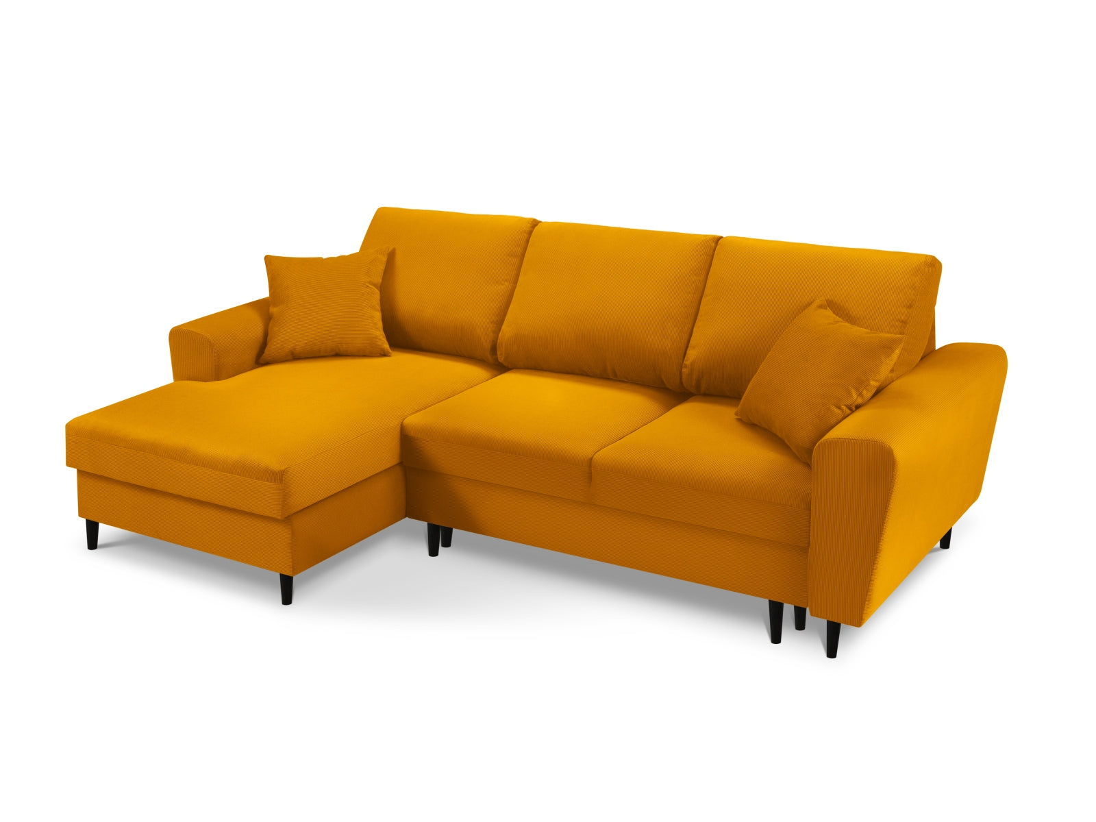 Erleben Sie das praktische Kyoto Ecksofa links mit Schlaffunktion und Stauraum. Perfekt für gemütliche Abende und stilvolle Einrichtung.