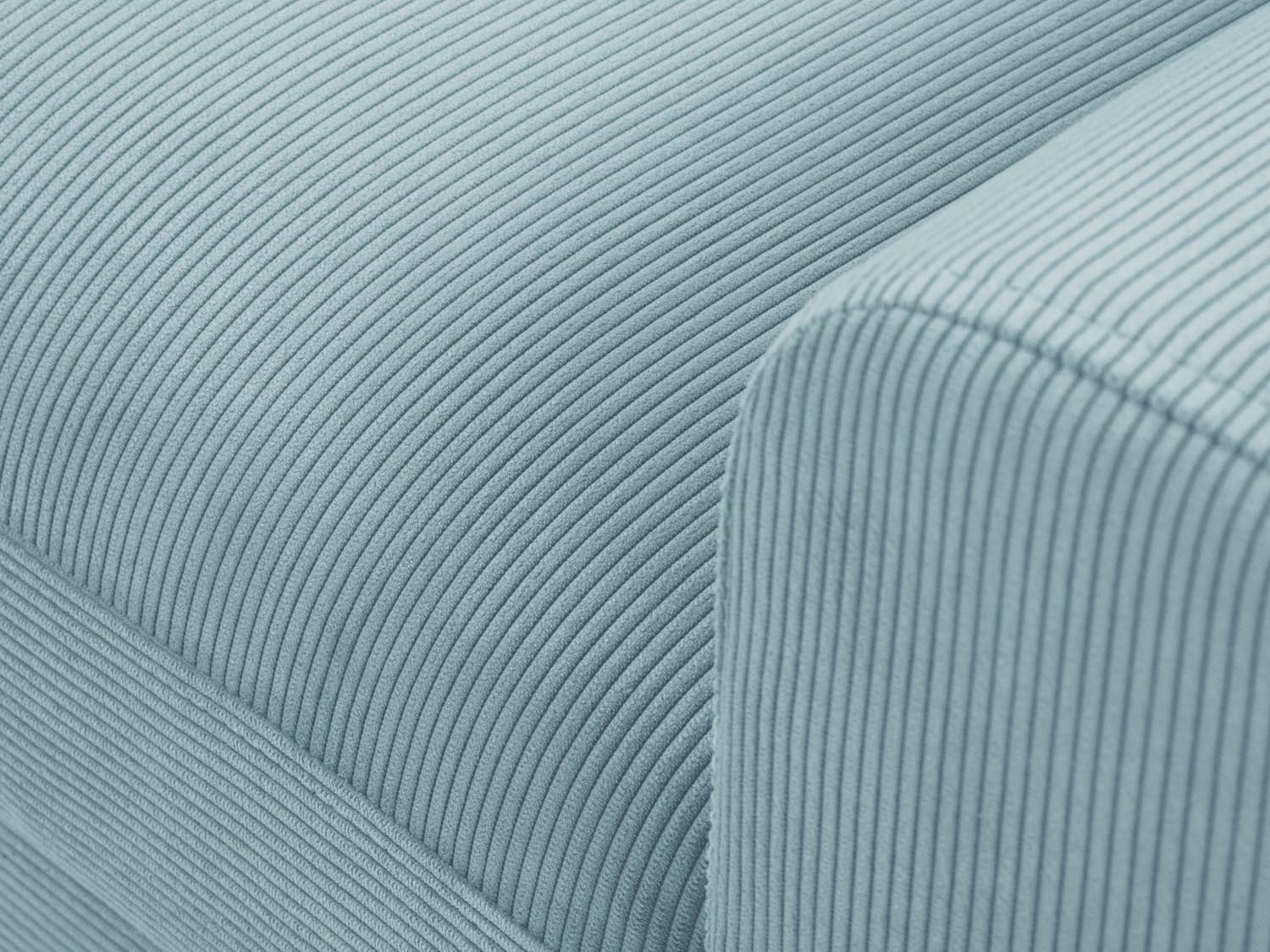 Elegantes Kyoto Ecksofa links in sanftem Light Blue-Fjord, 4-Sitzer mit praktischer Schlaffunktion und Stauraum für optimale Raumnutzung.