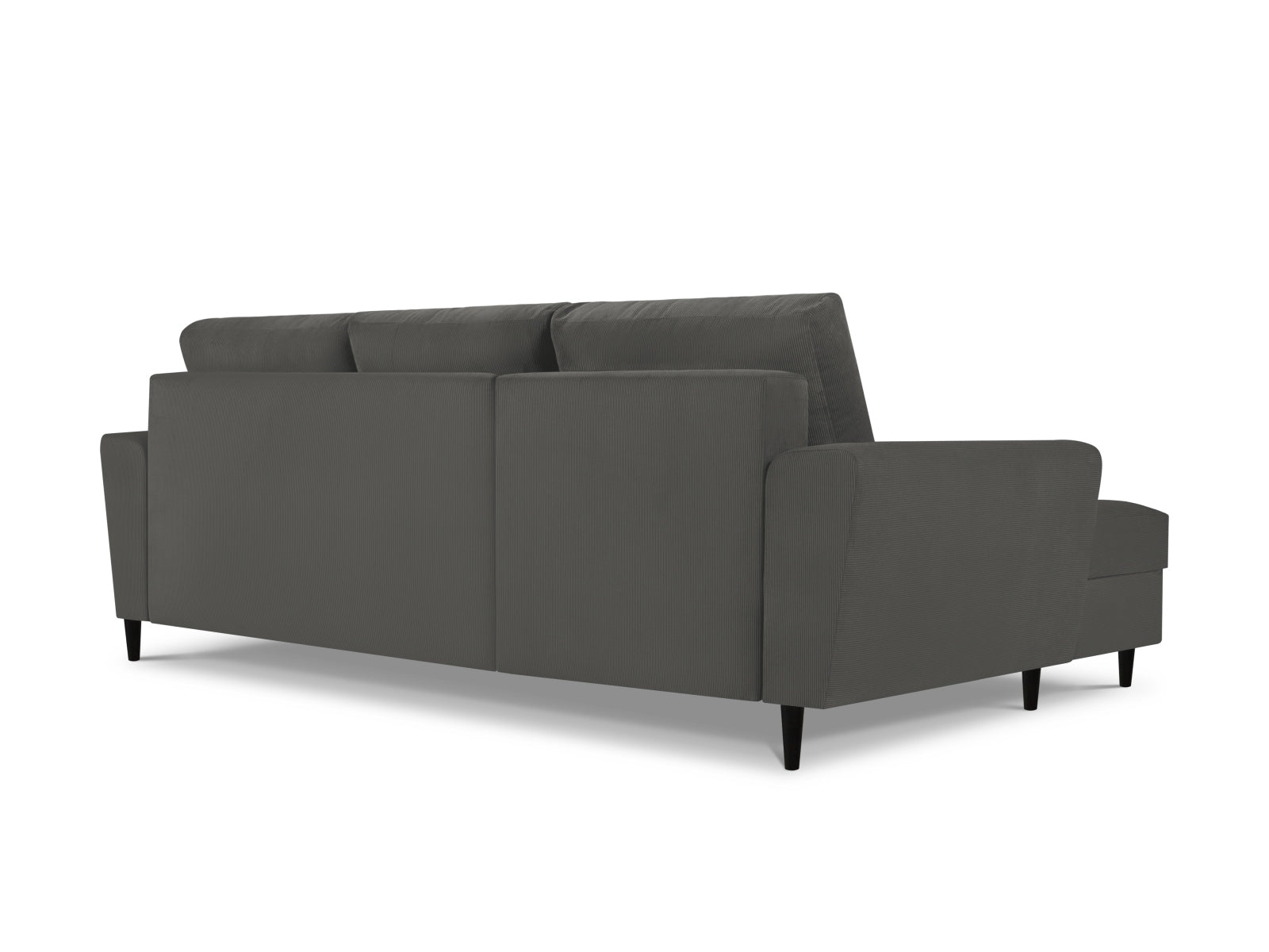 Modernes Kyoto Ecksofa links in Grau, 4-Sitzer mit Schlafoption und integriertem Stauraum, ideal für gemütliche Wohnräume.