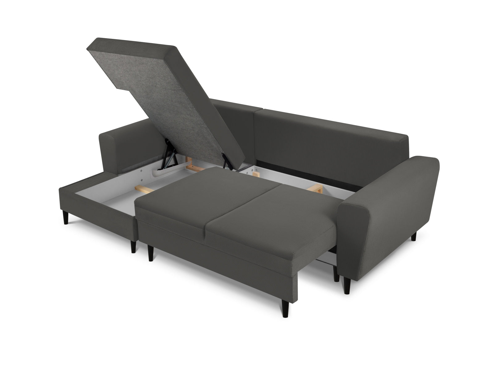 Entdecken Sie das elegante Kyoto Ecksofa links mit Schlaffunktion und Stauraum – die perfekte Kombination aus Komfort und modernem Design für Ihr Zuhause!