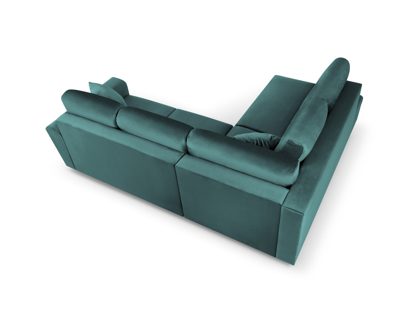 Entdecken Sie das Kyoto Velour Ecksofa links: stilvolles 5-Sitzer Sofa mit praktischer Schlaffunktion und Stauraumbox für Ihr Zuhause!