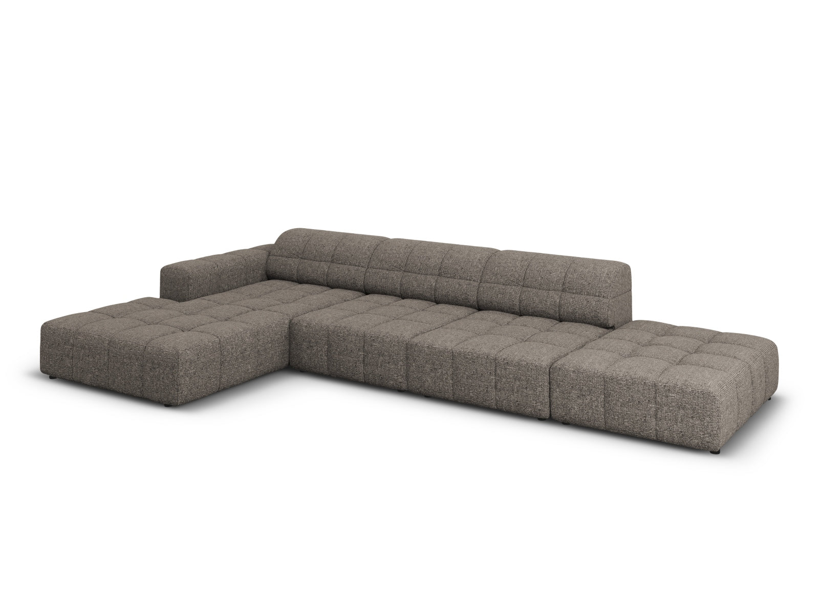 Erleben Sie das Chicago Ecksofa links (166 cm) von Cosmopolitan Design – ein stilvolles 5-Sitzer Sofa, das Komfort und modernes Design perfekt kombiniert.