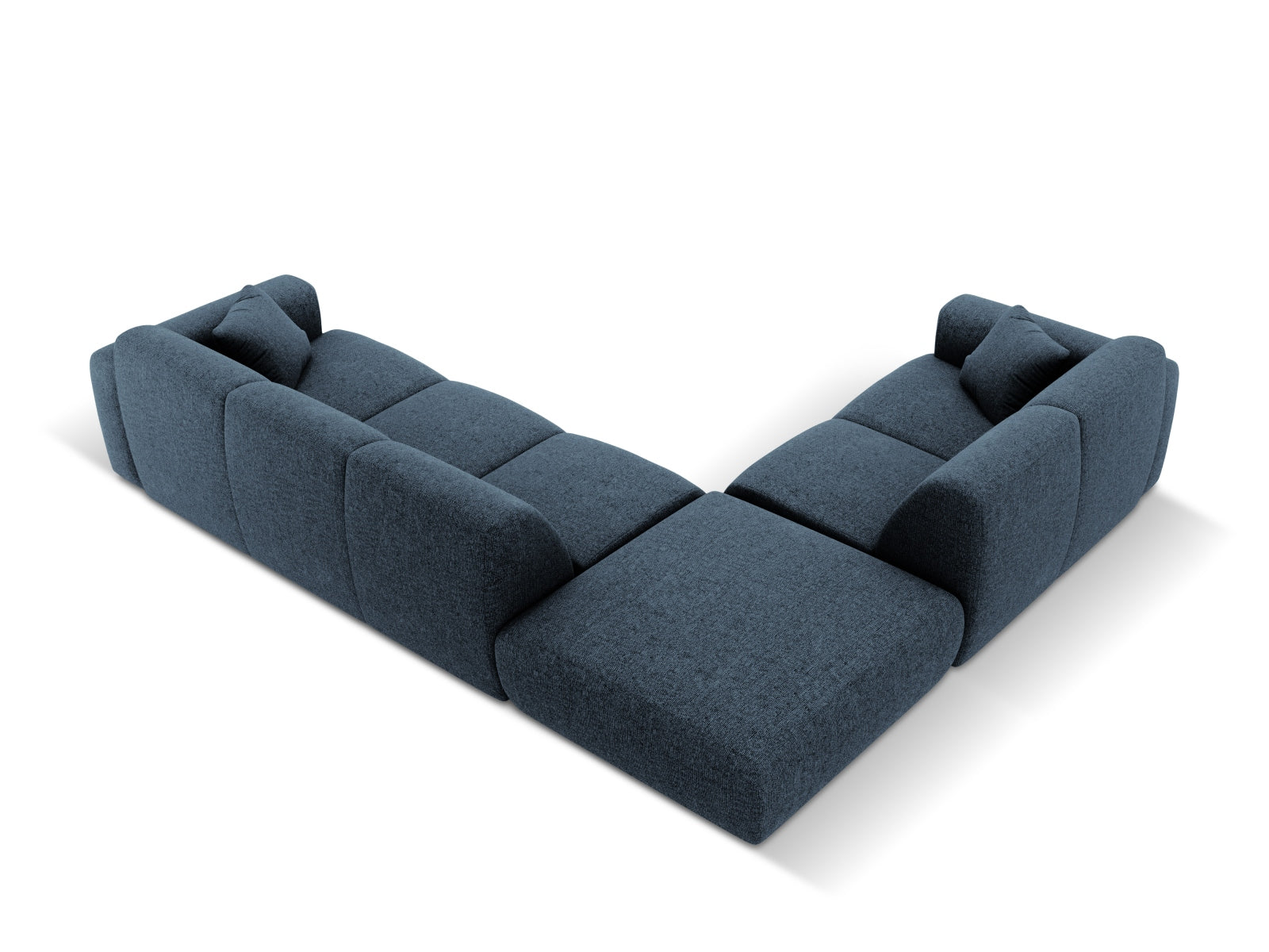 Elegantes Nolio Ecksofa links in Royal Blue, 4-Sitzer mit 250 cm, ideal für ein modernes und einladendes Wohnambiente.