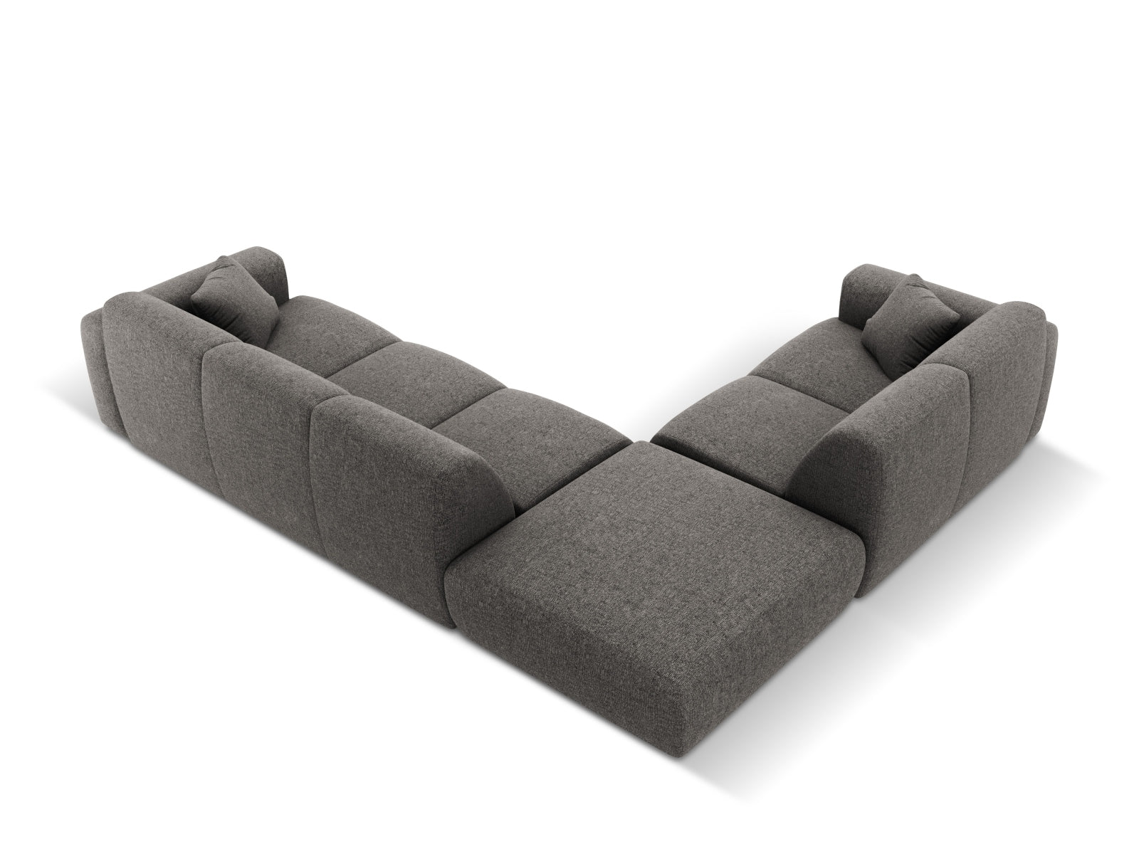 Modernes Nolio Ecksofa links in stilvollem Grau, großzügiger 4-Sitzer (250 cm) für komfortable und elegante Wohnräume von Cosmopolitan Design.