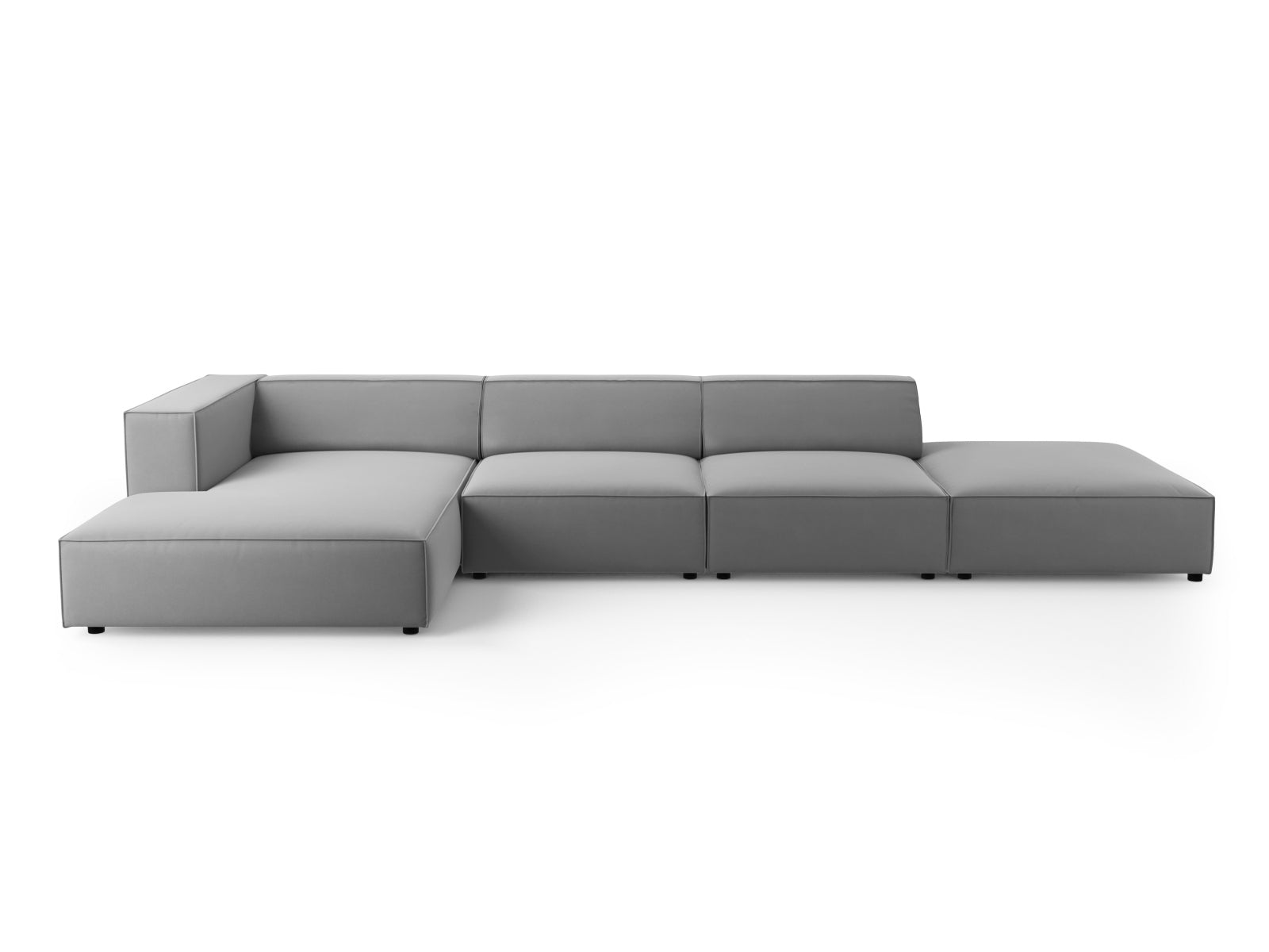 Arendal Velour Ecksofa links 5 Sitzer in Light Grey präsentiert im Onlineshop von KAQTU Design AG. Ecksofa links ist von Cosmopolitan Design