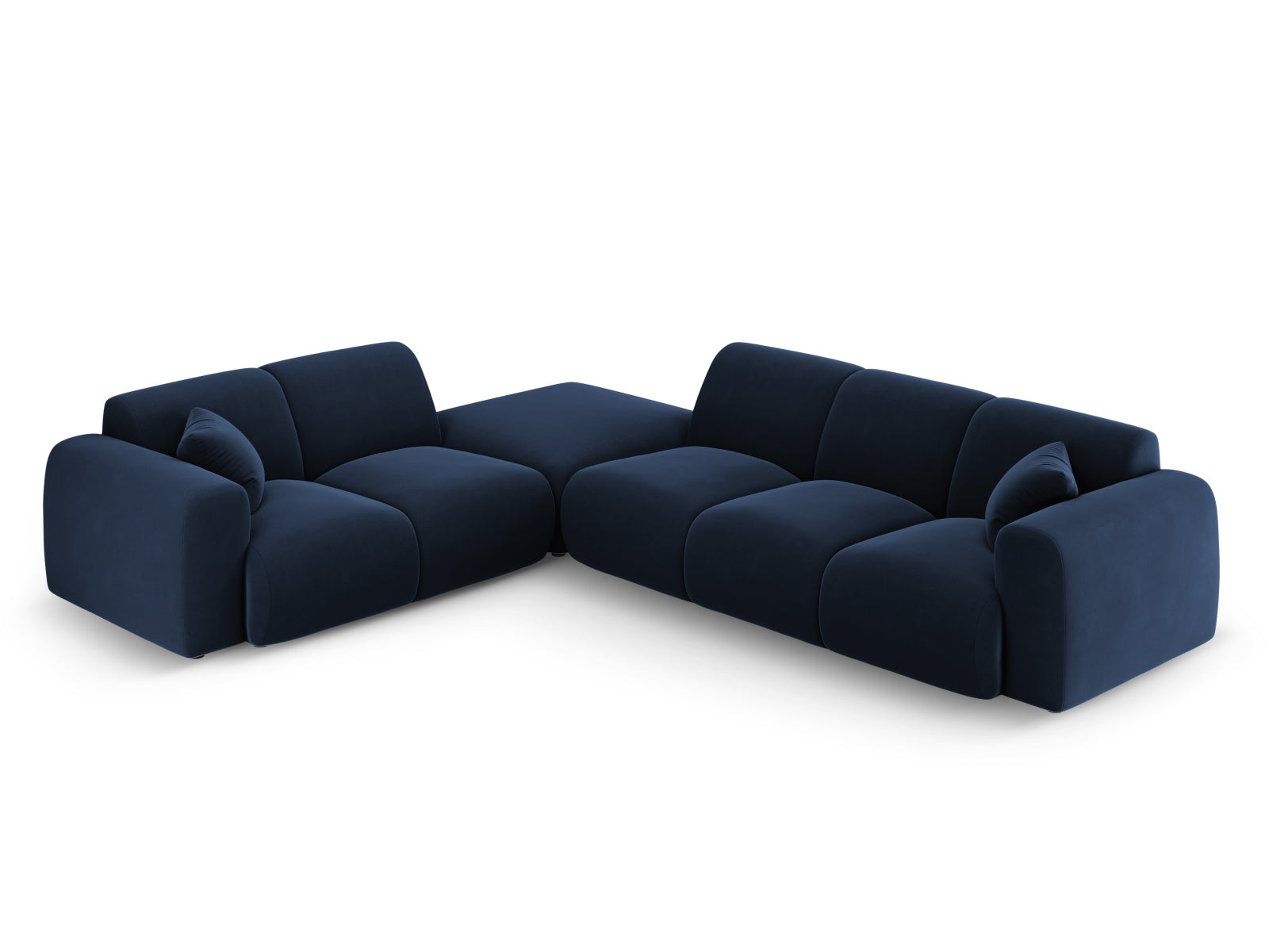 Nolio Velour Ecksofa links 4 Sitzer 250cm in Royal Blue präsentiert im Onlineshop von KAQTU Design AG. Ecksofa links ist von Cosmopolitan Design