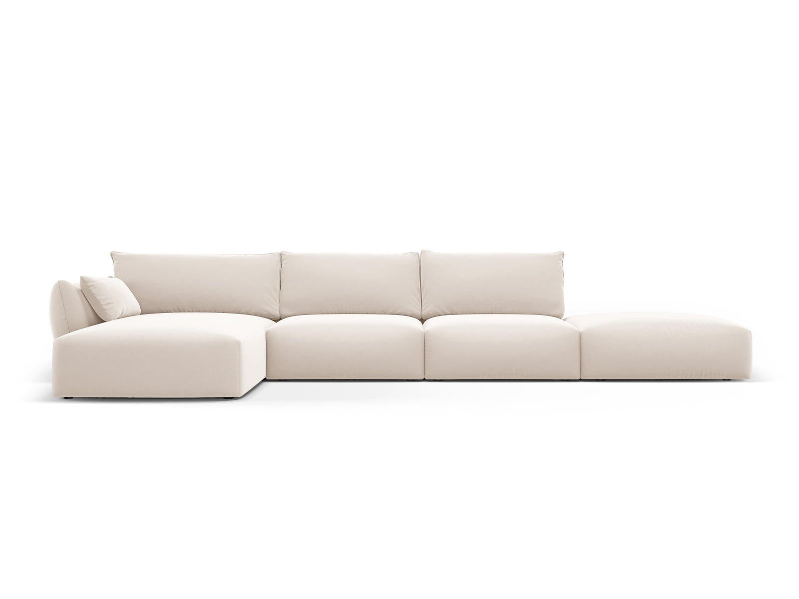 5-Sitzer Ecksofa links Matera in Beige-Salvador präsentiert im Onlineshop von KAQTU Design AG. Ecksofa links ist von Cosmopolitan Design