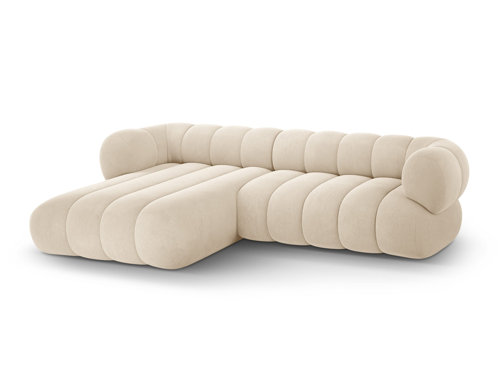 Koge Ecksofa links 5 Sitzer 165cm in Light Beige-Vogue präsentiert im Onlineshop von KAQTU Design AG. L-Sofa links ist von Cosmopolitan Design