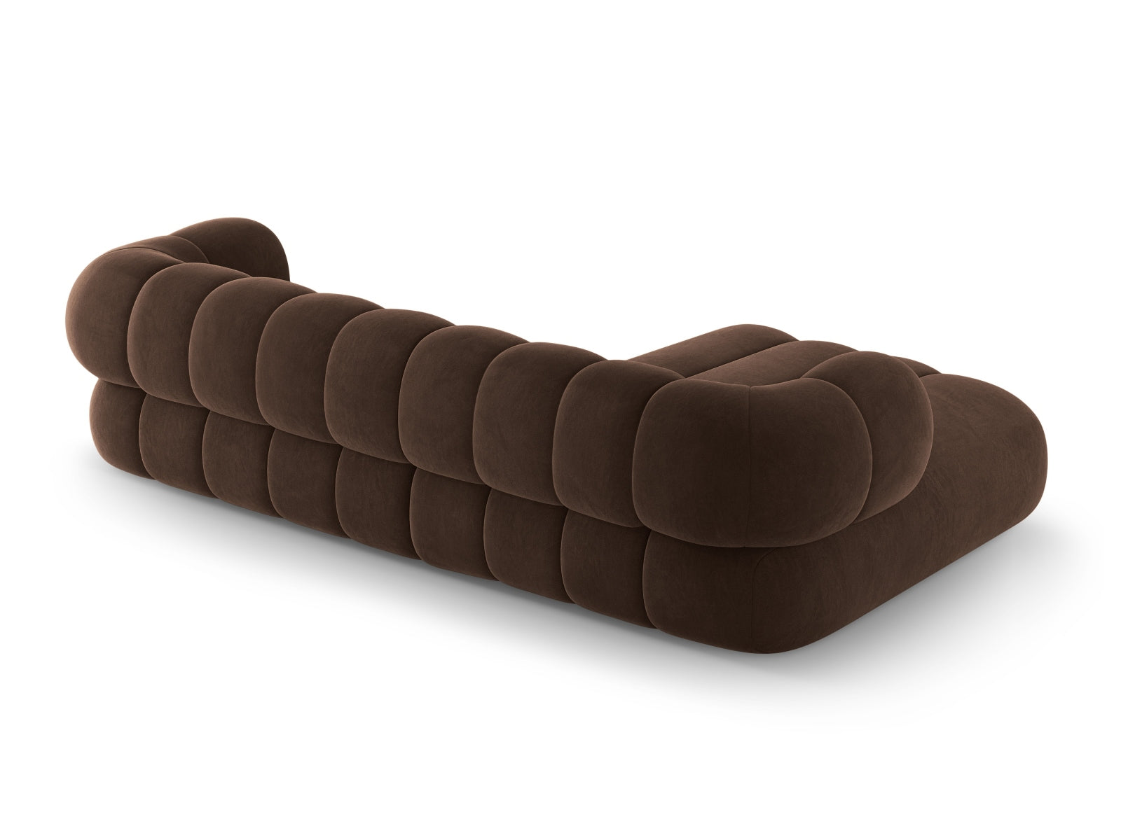 Erleben Sie das Koge Velour Ecksofa links – ein stilvolles 5-Sitzer Sofa, das höchsten Komfort bietet und Ihr Zuhause elegant ergänzt.