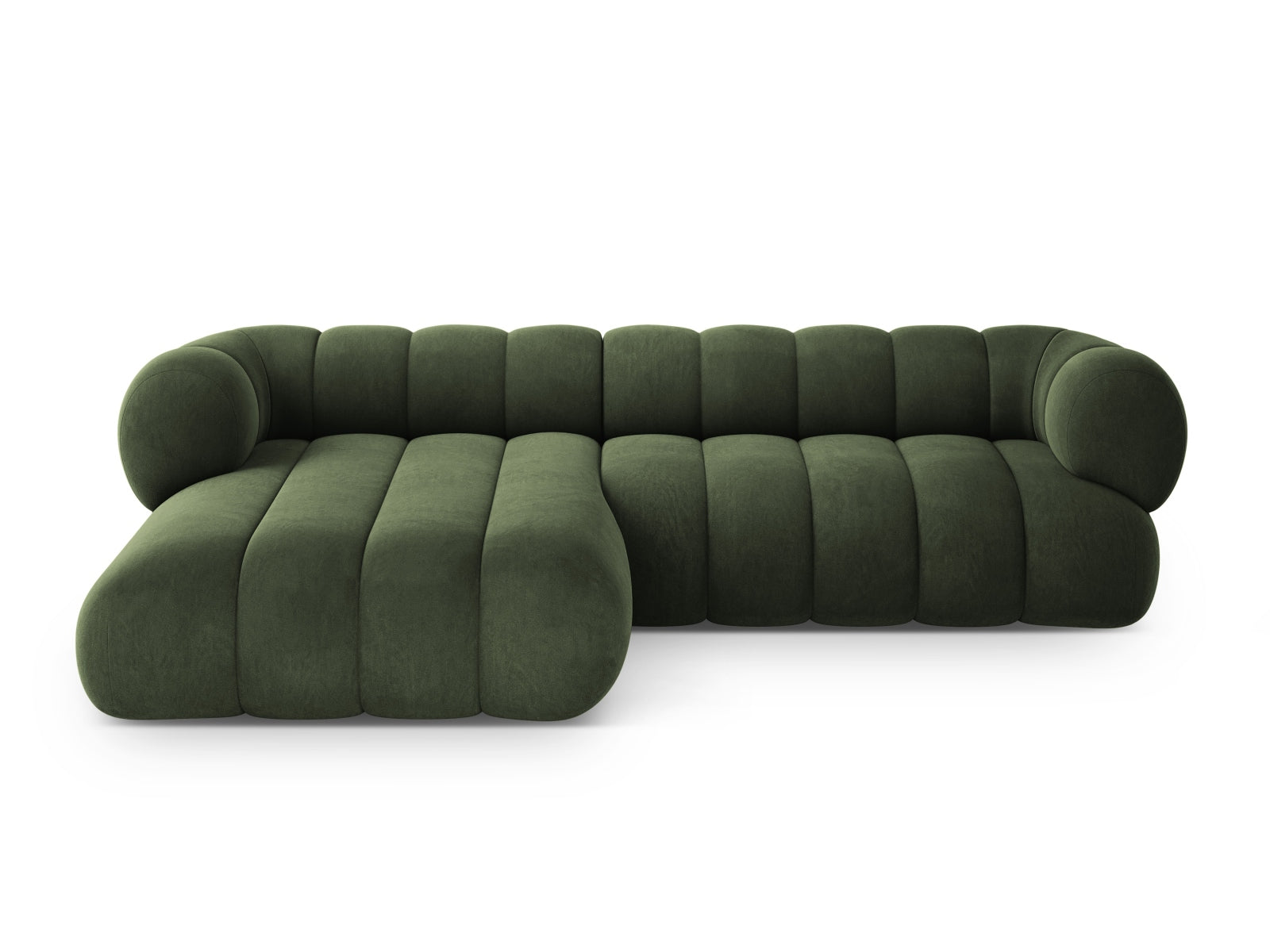 Koge Velour Ecksofa links 5 Sitzer 165cm in Green präsentiert im Onlineshop von KAQTU Design AG. Ecksofa links ist von Cosmopolitan Design